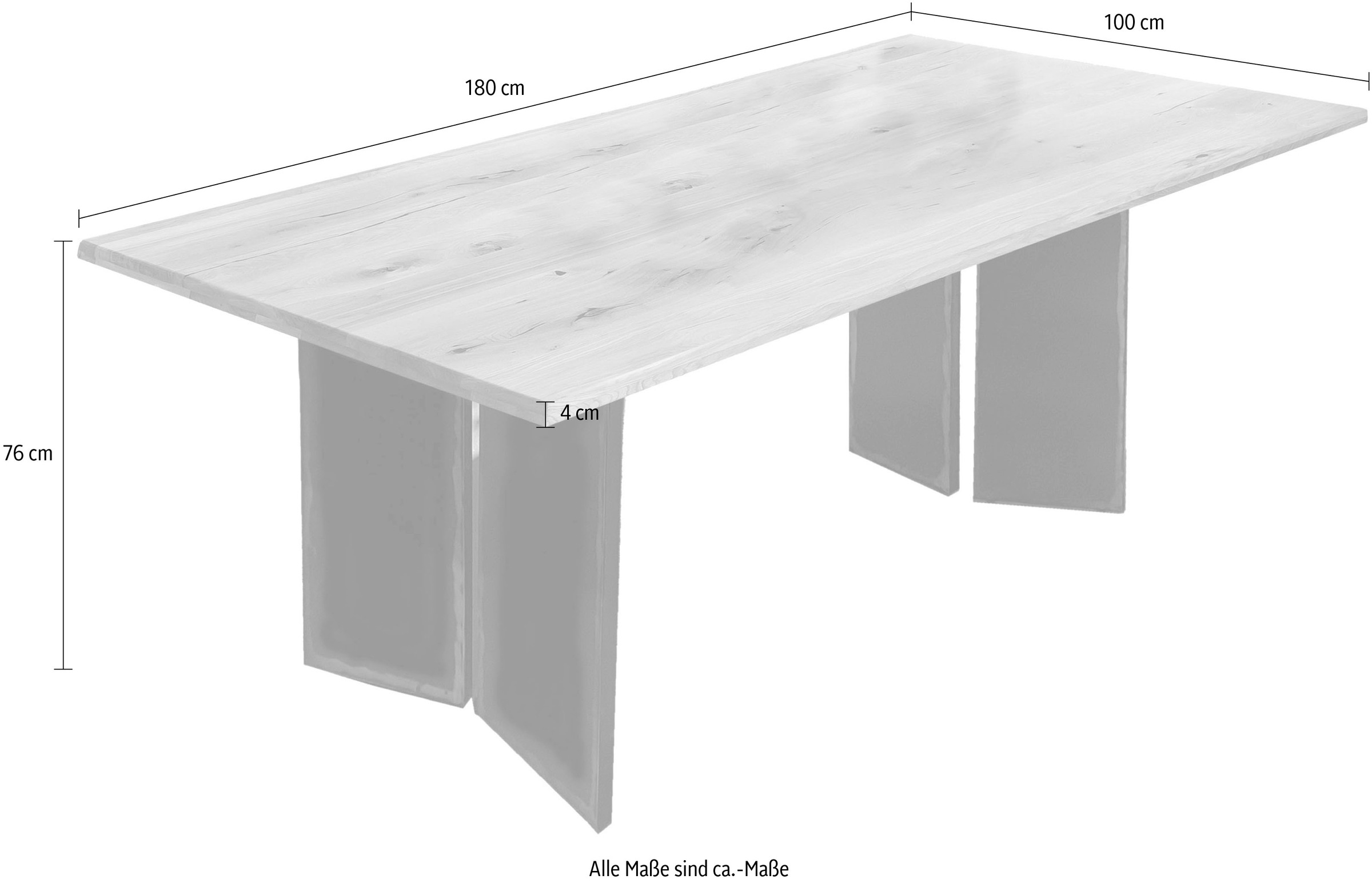SIT Esstisch 1 Stk. tlg. Gestell im Used Look