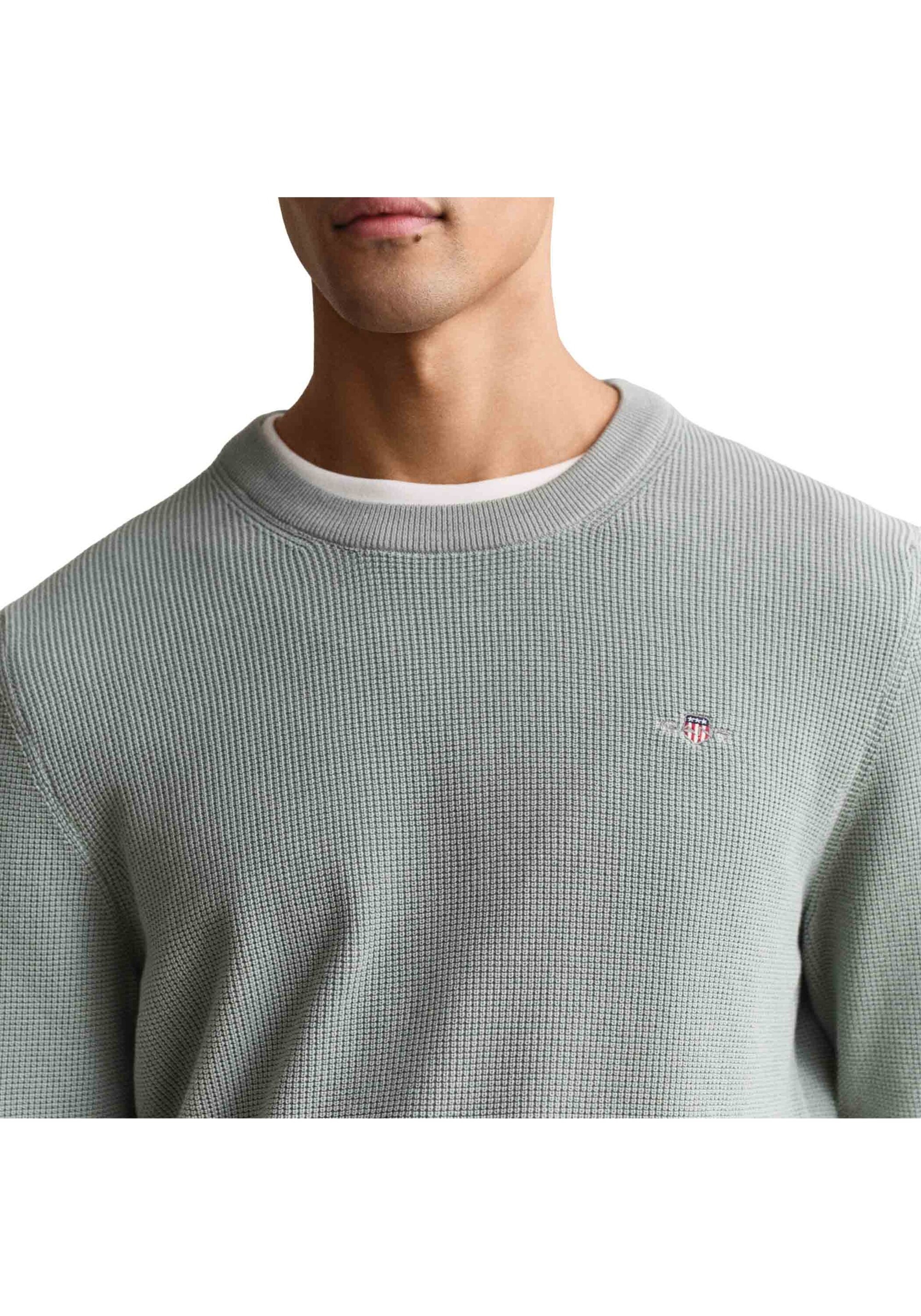 Gant Sweater »Strickpullover MICRO TEXTURED COTTON C-NECK 1er Pack«, 1 tlg.
