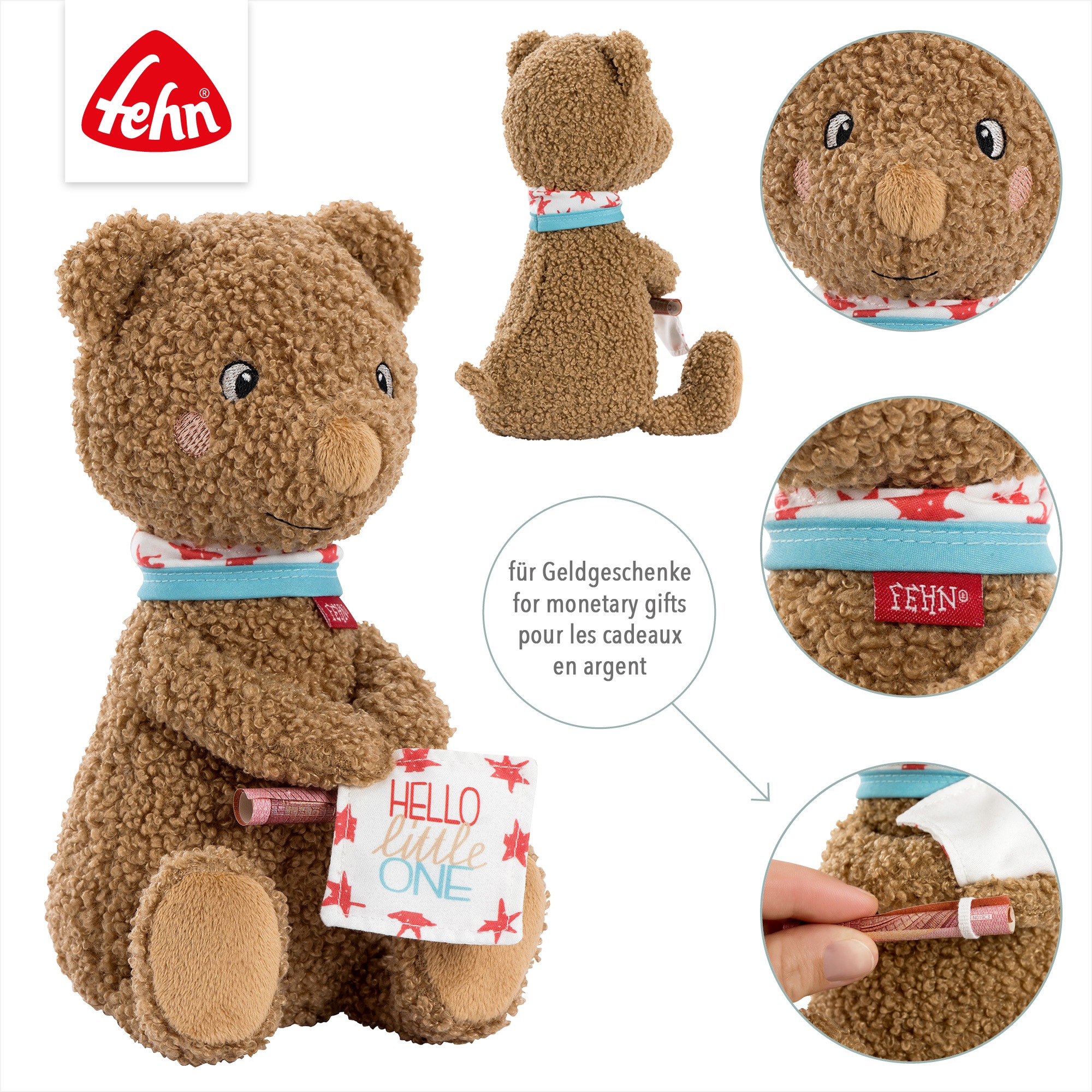 Fehn Kuscheltier »FredErik,  Bär Hello little One«