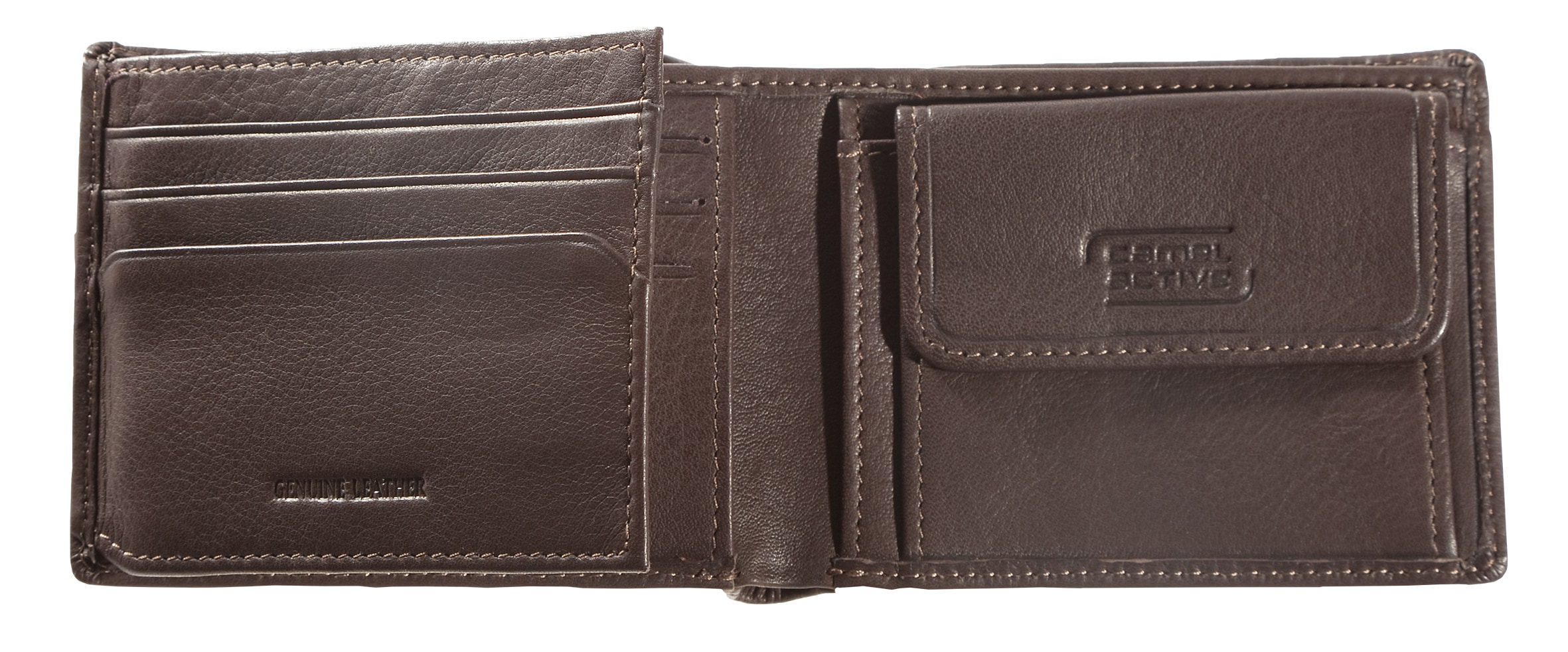 camel active Geldbörse »Vegas« aus hochwertigem Rindsleder mit Metall Logo