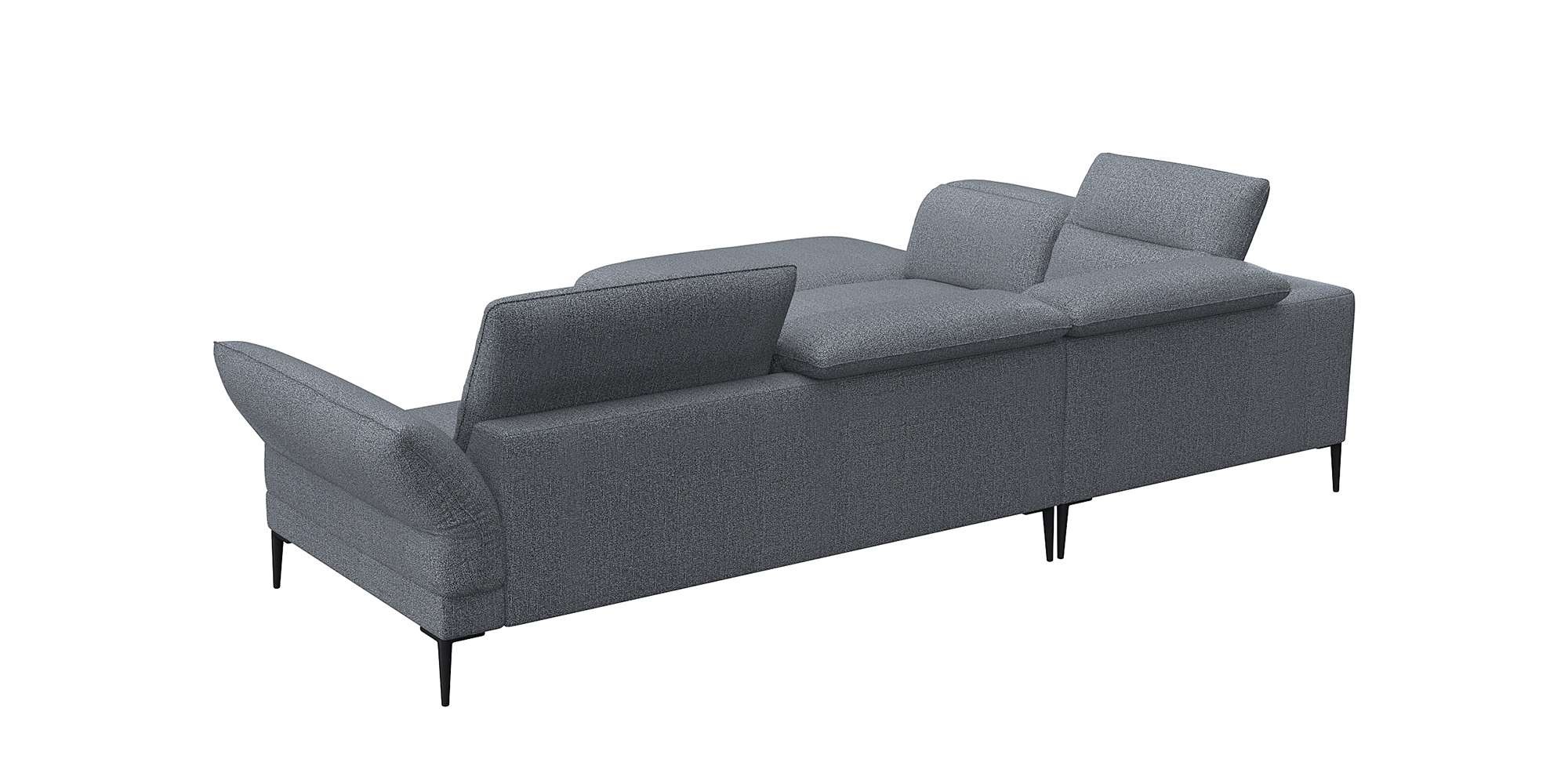 FLEXLUX Ecksofa »Salino, Funktionssofa mit Ottomane, Relaxsofa, Ecksofa«, Sofa mit Arm- und Kopfteil-Verstellungen, Kaltschaum & Stahl-Wellen