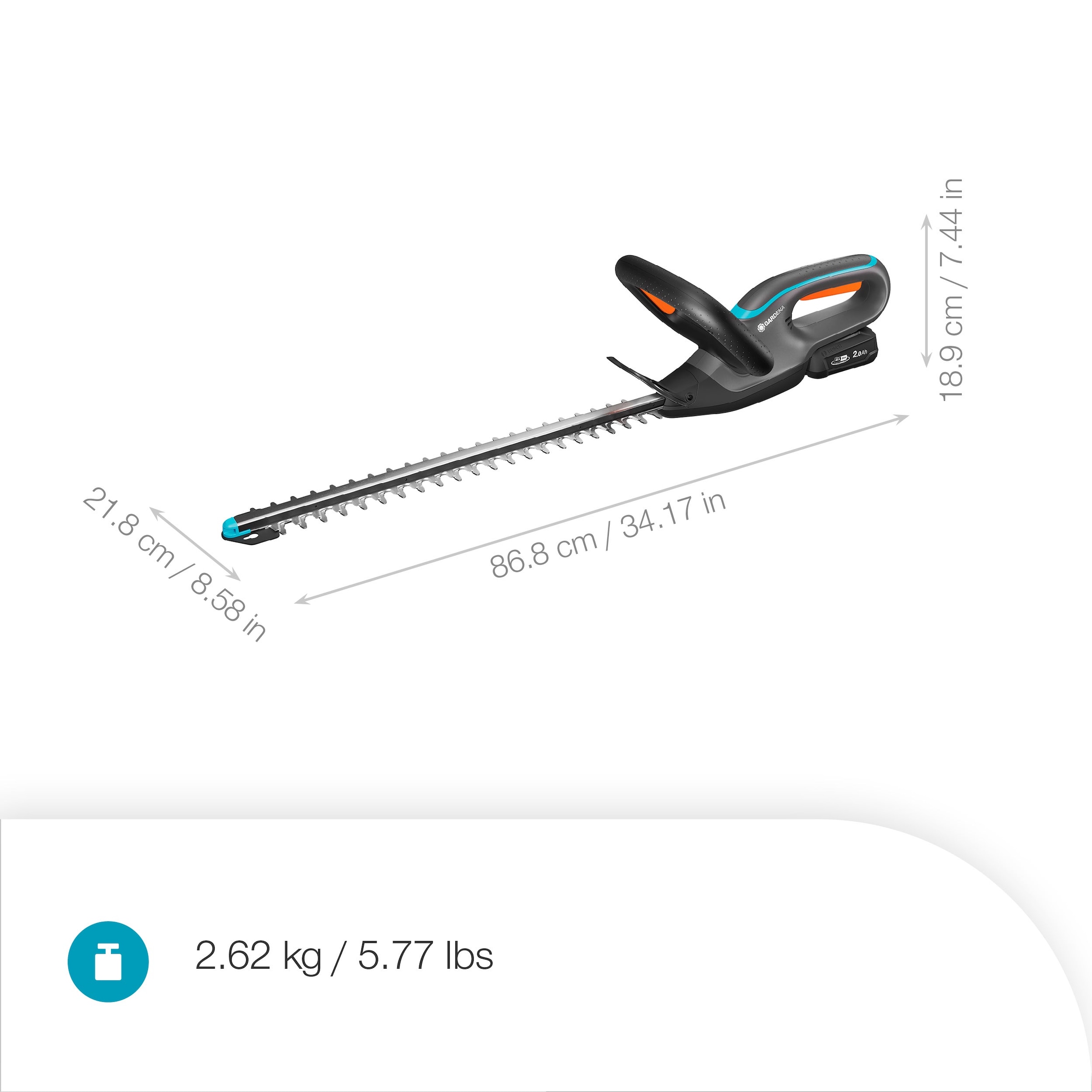 GARDENA Akku-Heckenschere »EasyCut 45/18V P4A Ready-To-Use Set« ()  Inkl. Akku und Ladegerät