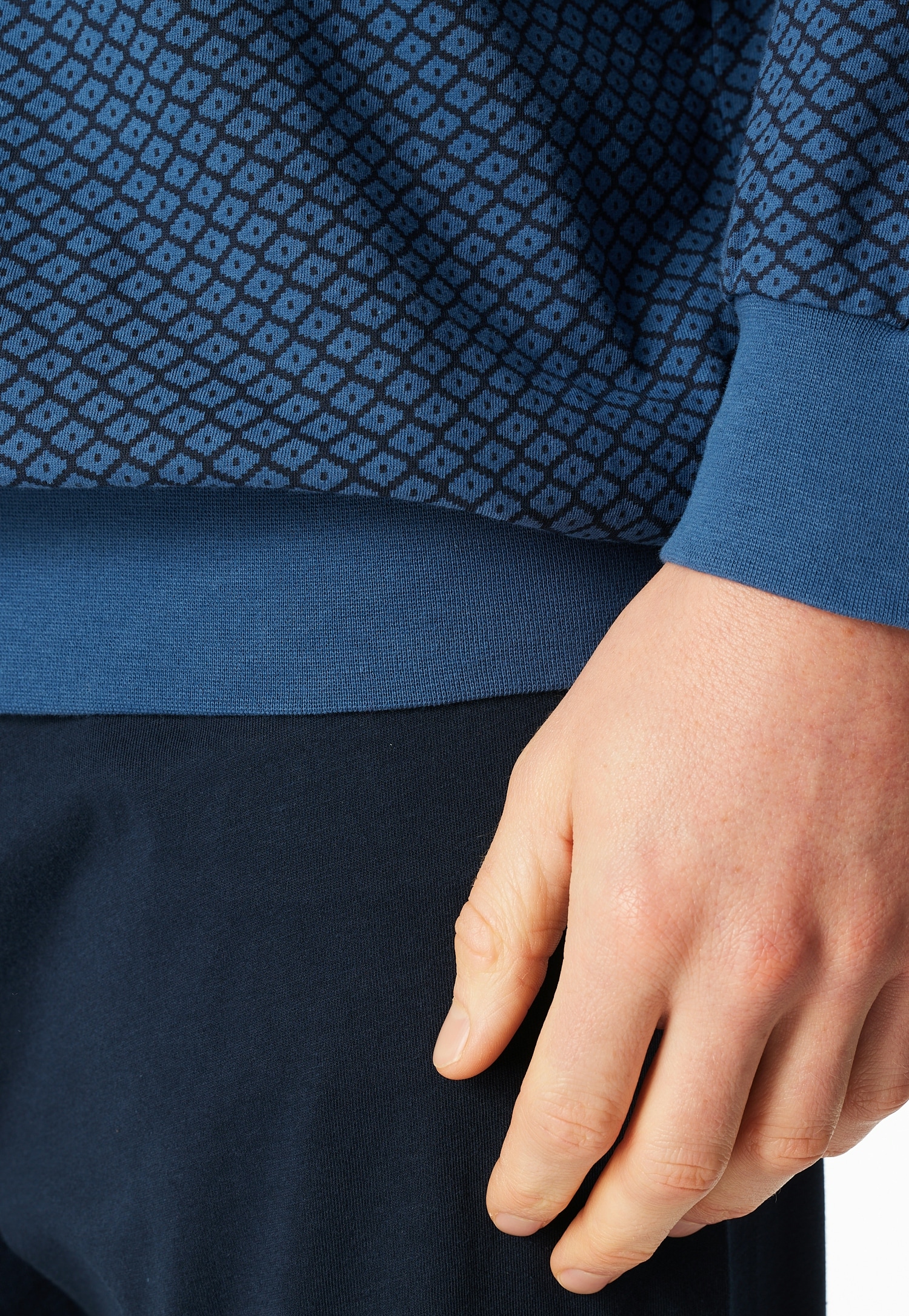 Schiesser Schlafanzug »Comfort Essentials« 2 tlg. mit angenehmen Bündchen