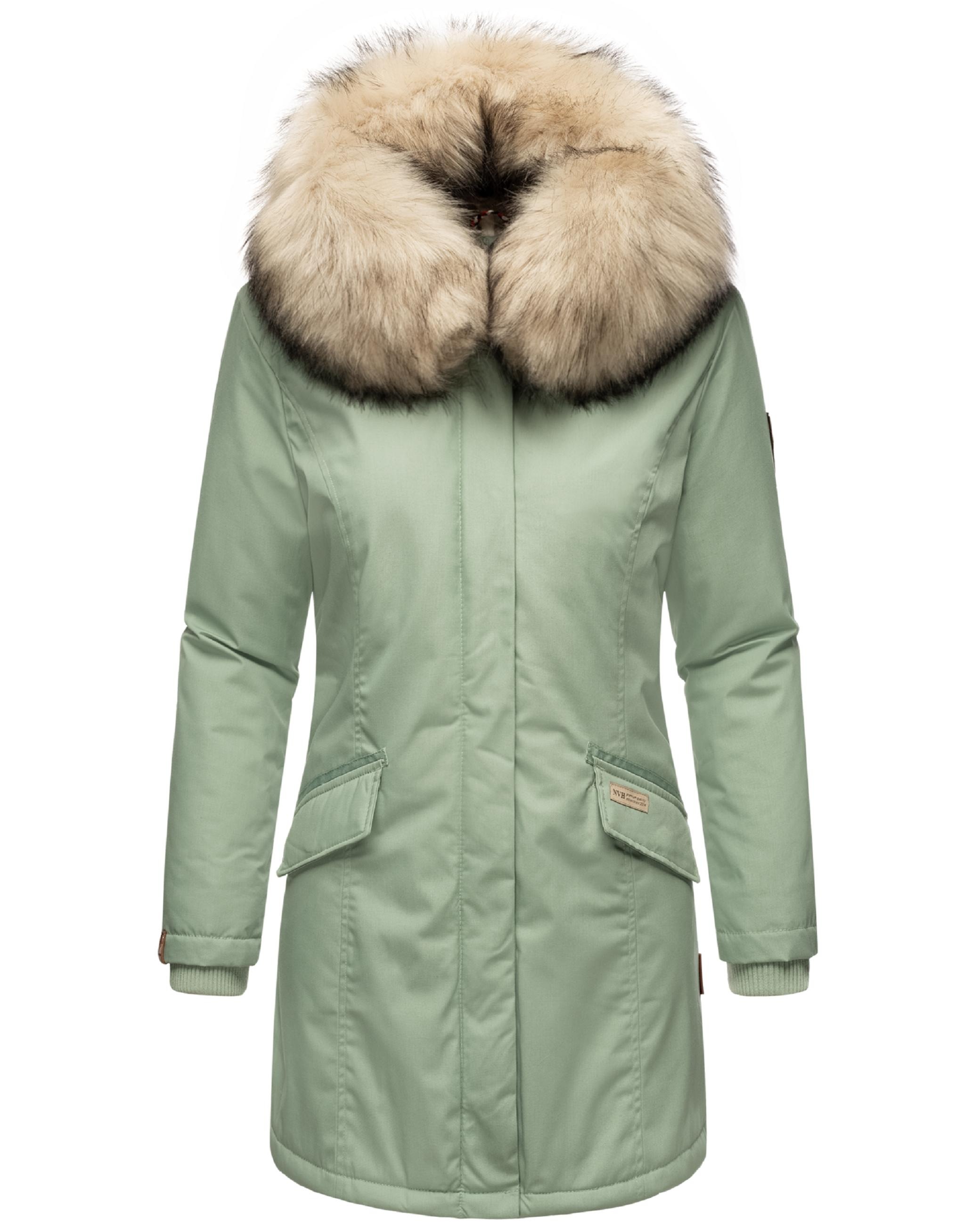 Navahoo Wintermantel »Wintermantel Cristal«, stylischer Damen Winterparka mit Kunstfell-Kapuze