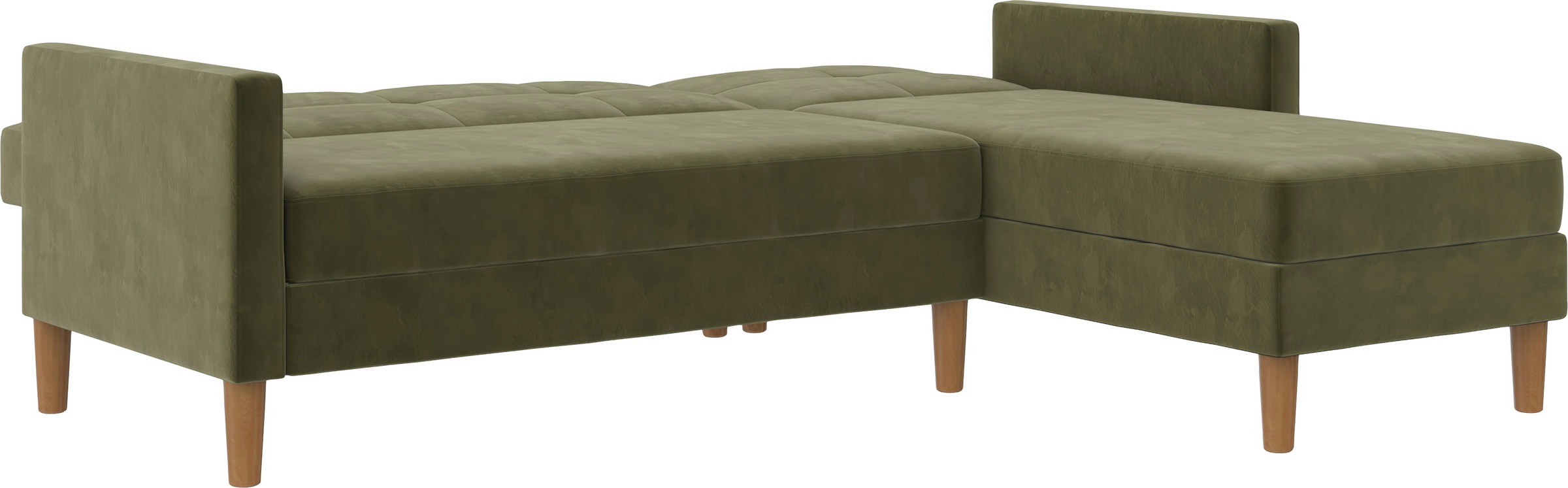 Dorel Home Ecksofa »Lilly, L-Form,«, mit Bett-Funktion, Recamiere beidseitig montierbar, Sitzhöhe 43 cm