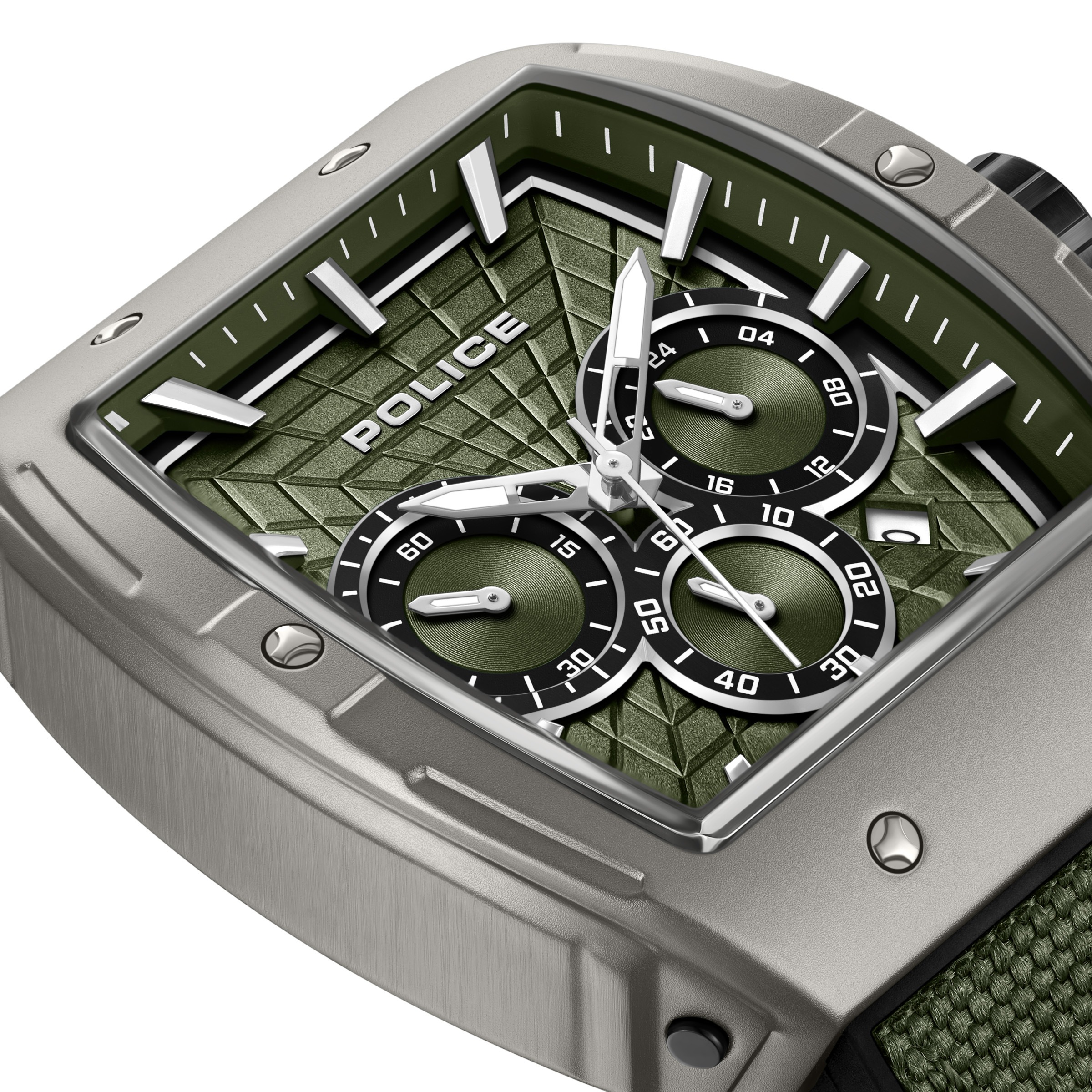 Police Chronograph »Coswig« Quarzuhr, Armbanduhr, Herrenuhr, Silikonarmband, analog, Tag