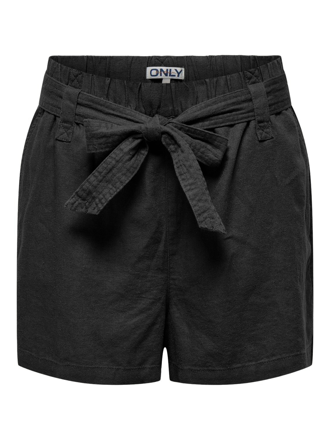 ONLY Shorts »ONLCARO HW LINEN BL BELT SHORTS CC PNT«, mit Leinen