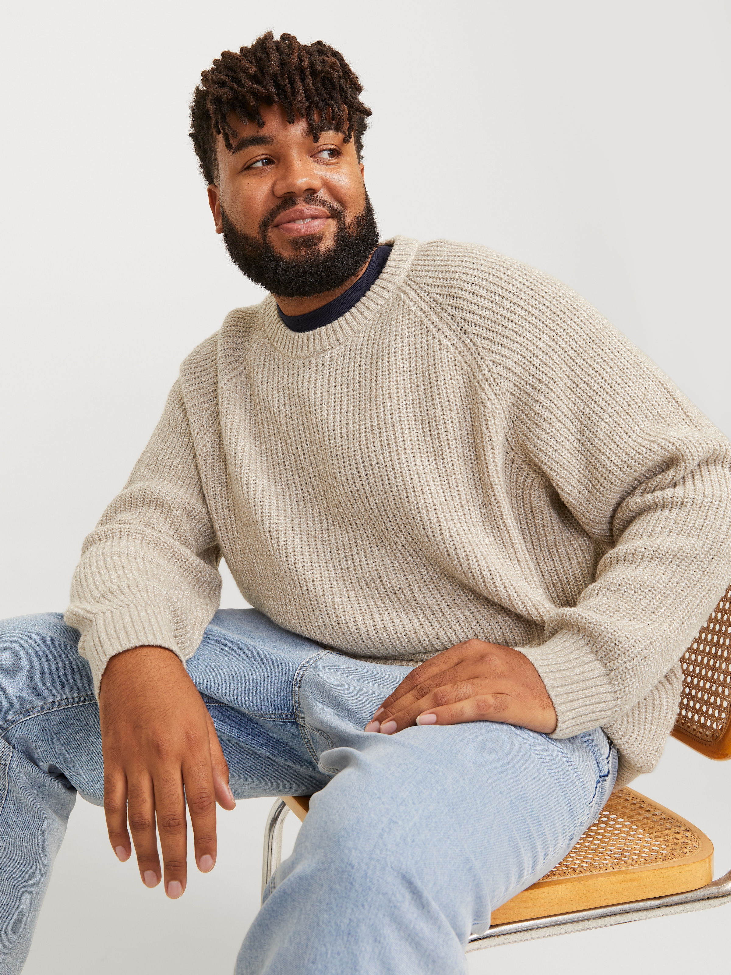 Jack & Jones PlusSize Rundhalspullover »JJJONES KNIT CREW NECK PLS«