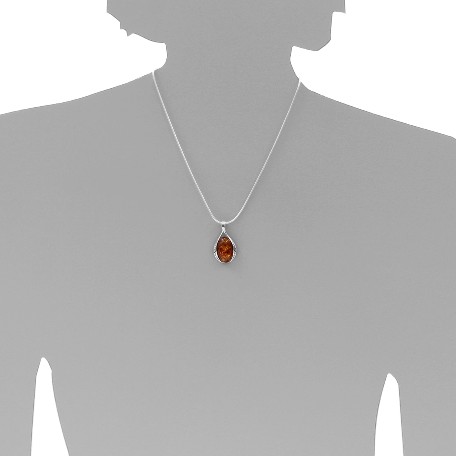 OSTSEE-SCHMUCK Kette mit Anhänger »- Annika - Silber 925/000 - Bernstein«