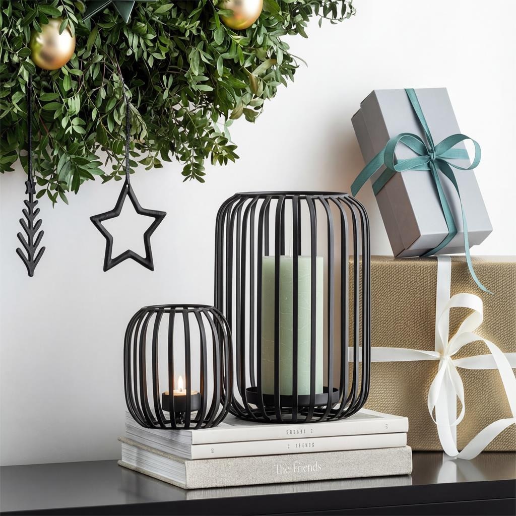 Villeroy & Boch Windlicht »Windlicht Christmas Chic 22,5 cm schwarz« Nur Dekoration