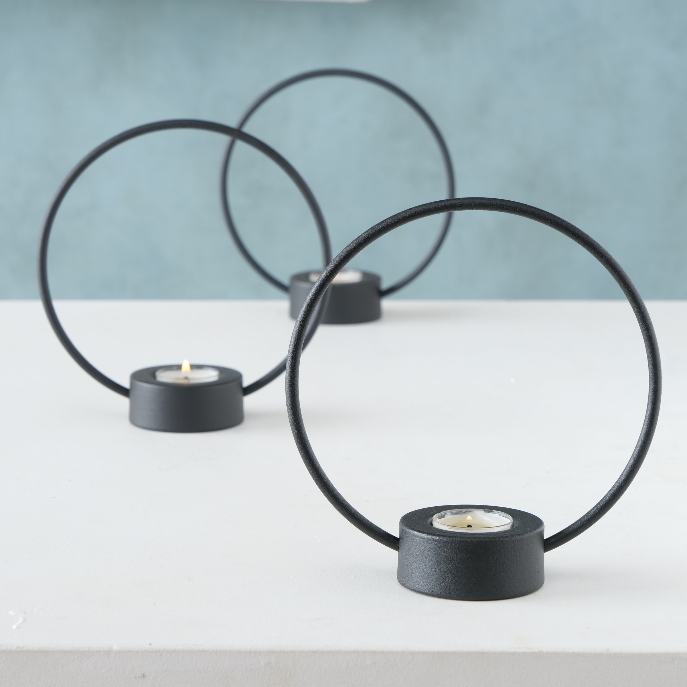 BOLTZE Teelichthalter »Rumba«, (Set, 3 St.), Kerzenhalter, aus Eisen, Höhe  ca. 20 cm, Ø ca. 18 cm bei OTTO
