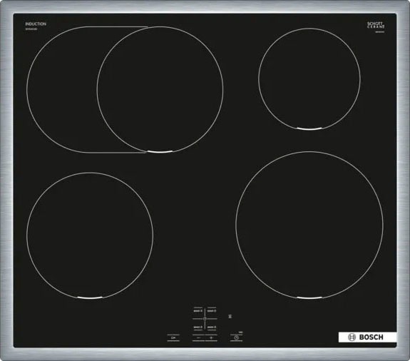 BOSCH Induktions Herd-Set »HEA578BS1«, mit Teleskopauszug nachrüstbar, Pyrolyse-Selbstreinigung