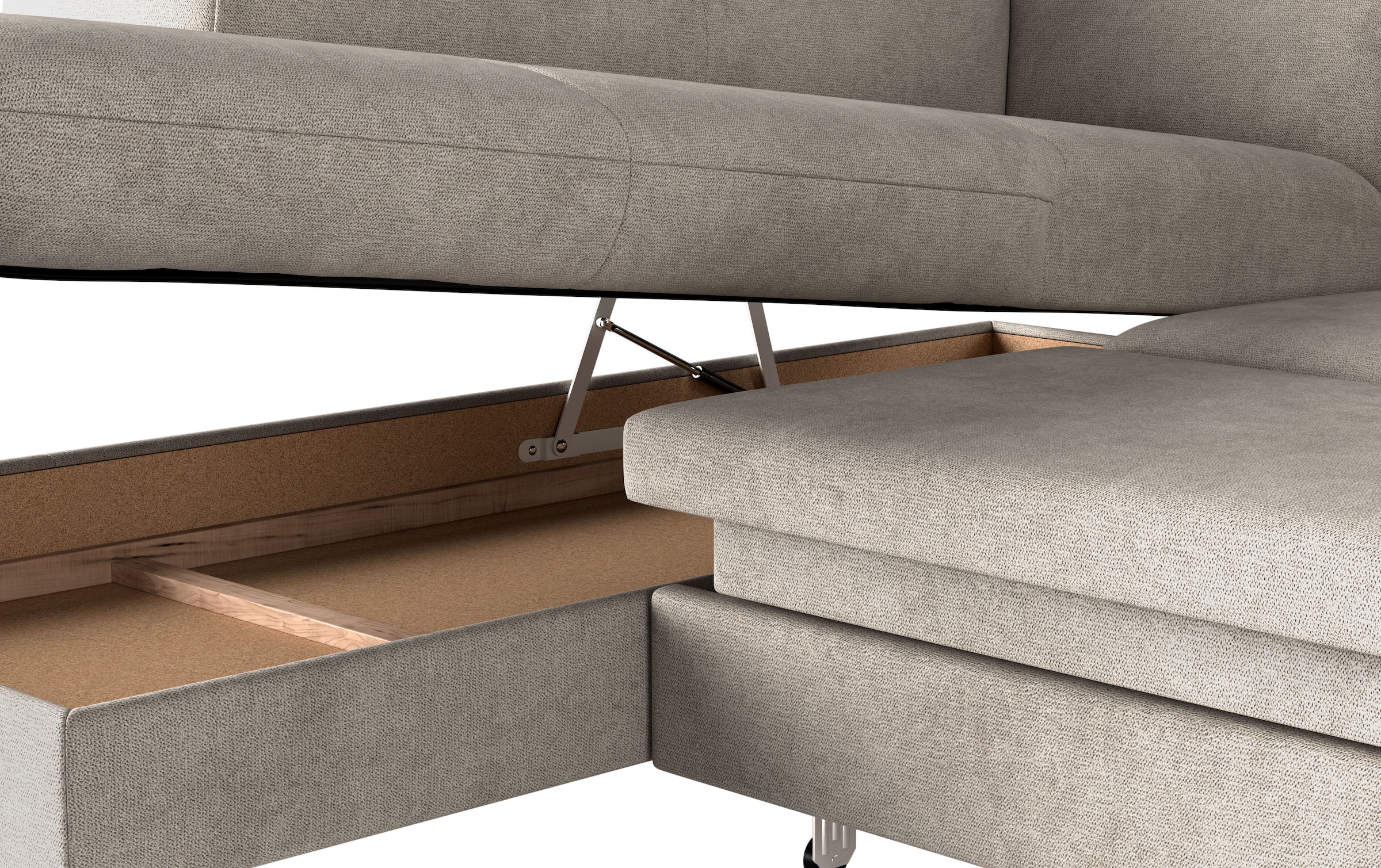 COTTA Ecksofa »Emma L-Form«, mit Kopfteilverstellung, wahlweise mit Bettfunktion & Bettkasten