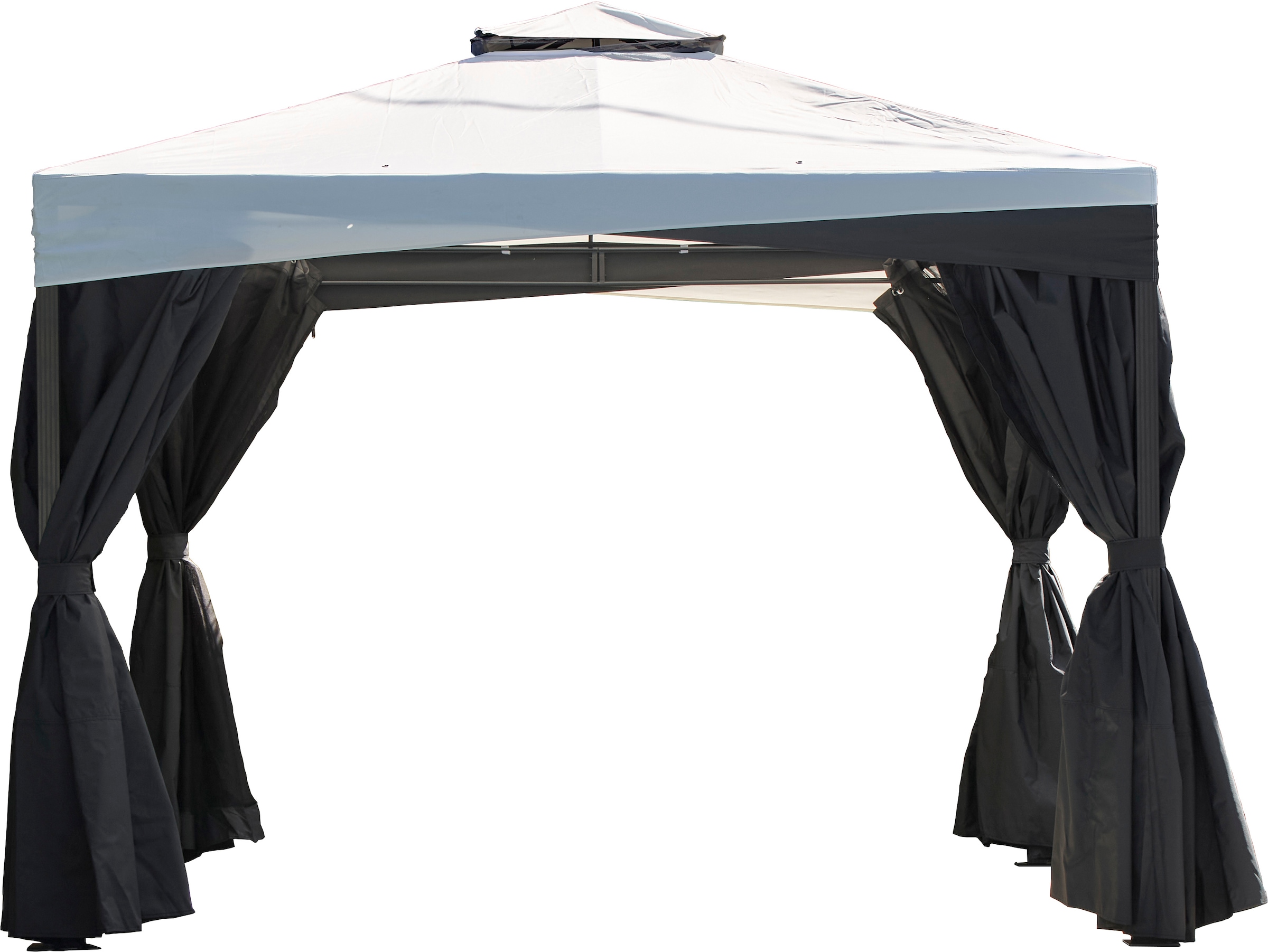Sojag Pavillon »Malta 1010 Schwarz« Massive Konstruktion aus Aluminium