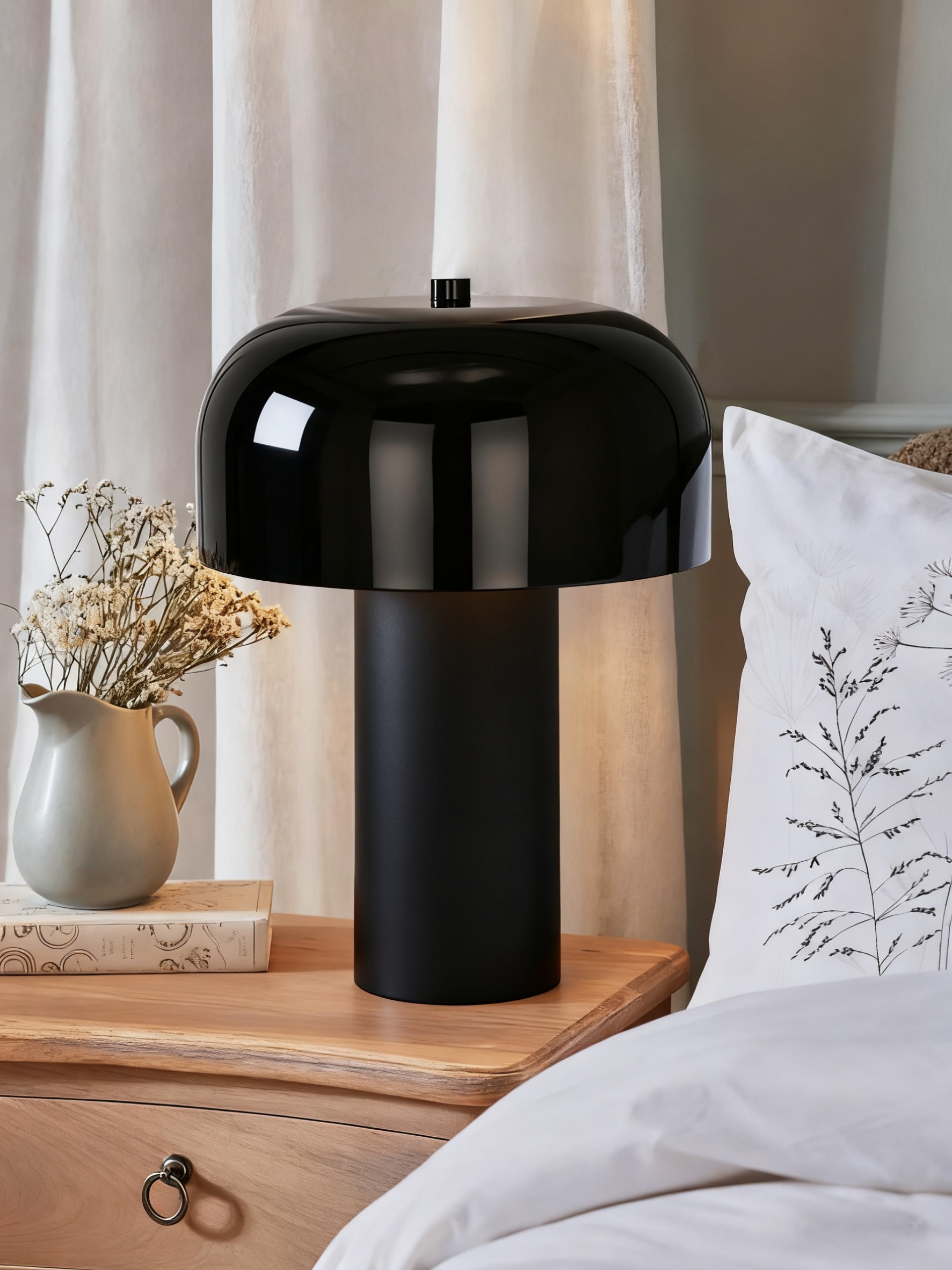 OTTO home Tischleuchte »Jorre - Pilzlampe« 1 Stk. zweifarbig - matt & glänzend, Pilzleuchte, Tischlampe, Pilzform, E14