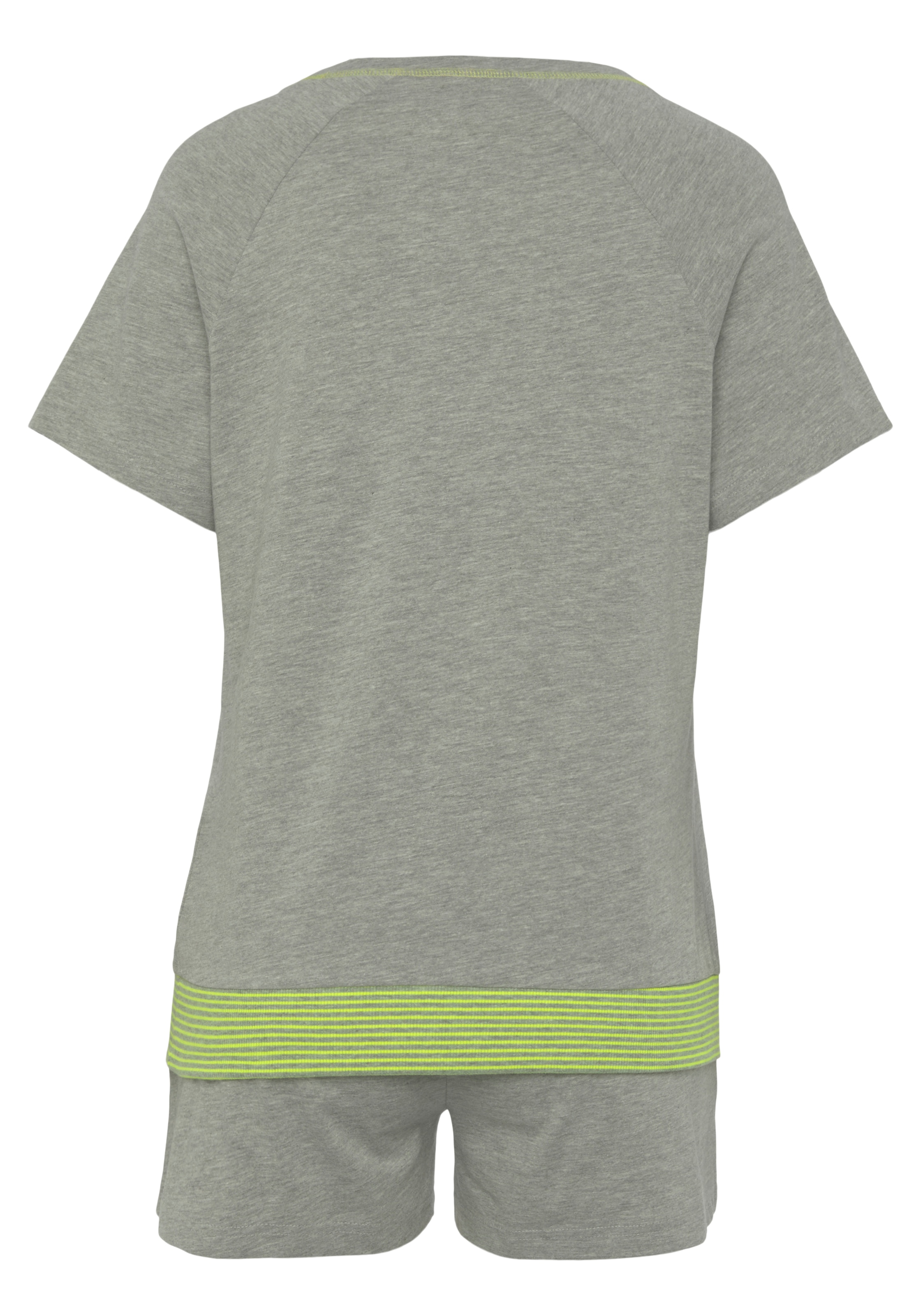 Vivance Dreams Shorty 2-teilig, 2 tlg. mit dekorativen Flatlock-Nähten in Neonfarben