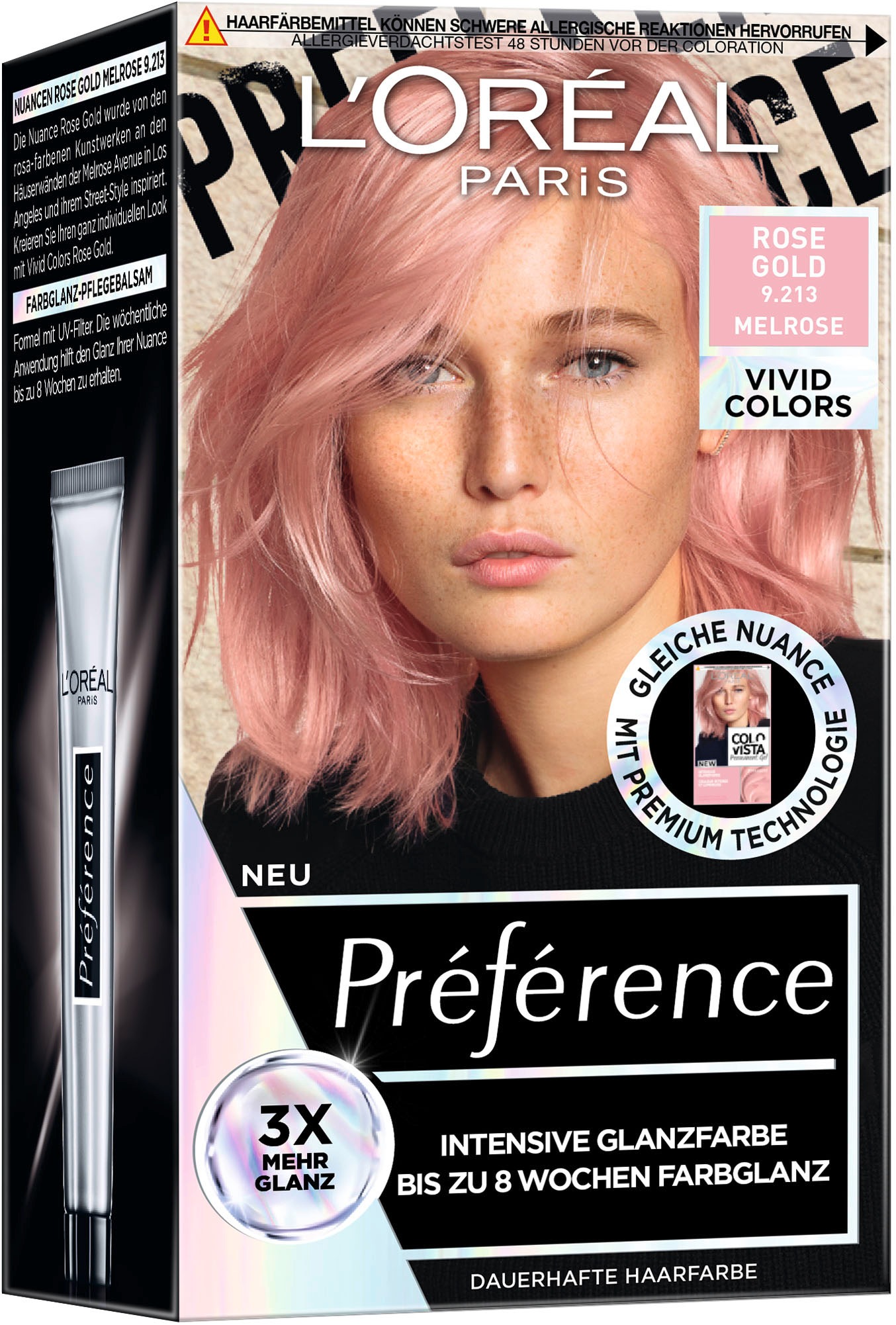 L'ORÉAL PARIS Coloration »Préférence Vivid Colors«, (Packung, 3 tlg.), mit pflegender Formel