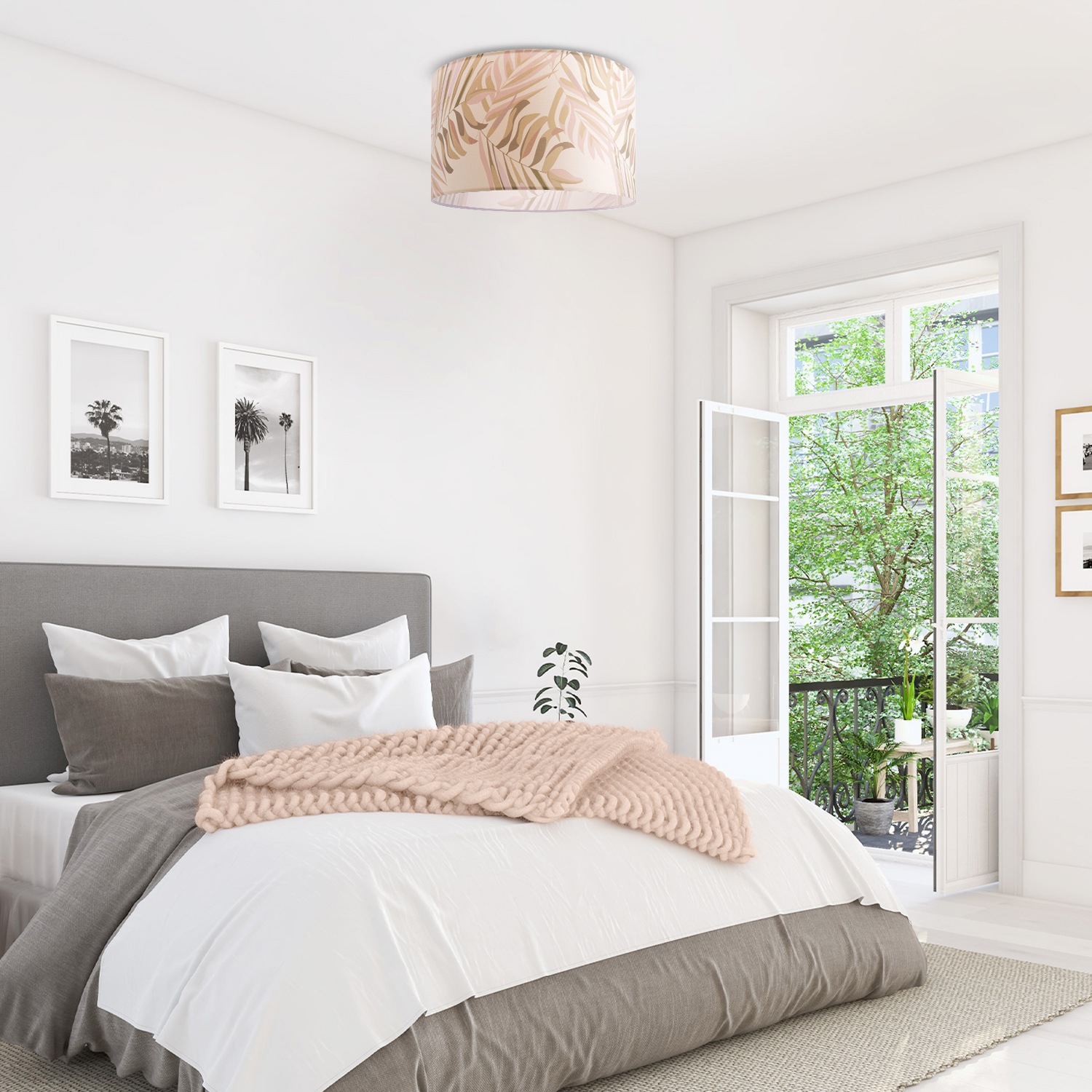 Paco Home Deckenleuchte »Kuba 126«, 1 flammig, Leuchtmittel E27 | ohne Leuchtmittel, Wohnzimmer Esstisch Deckenleuchte Schlafzimmer Palme