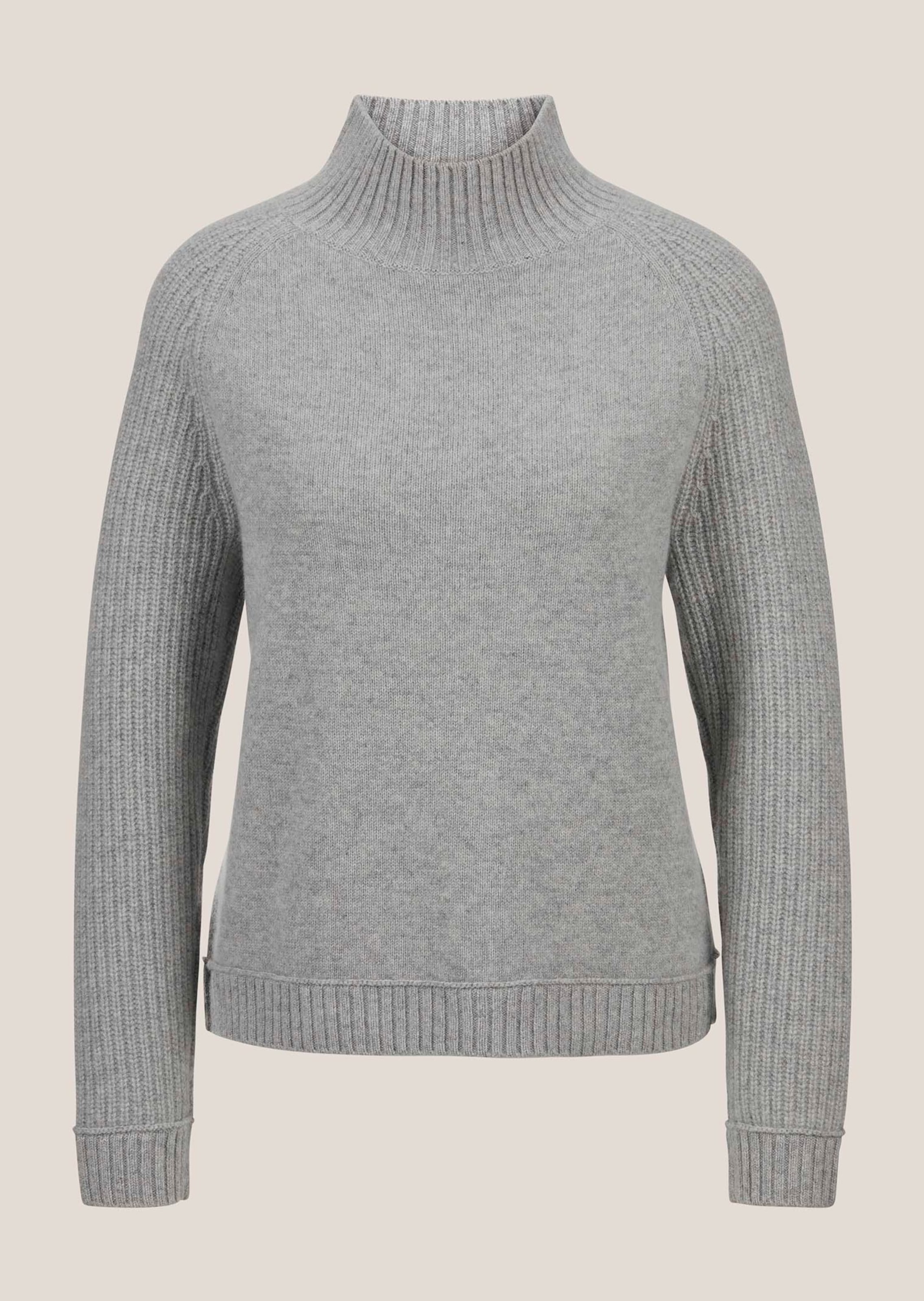 MADELEINE Longpullover »Pullover Kurzer Stehkragen-Pullover mit Kaschmir«