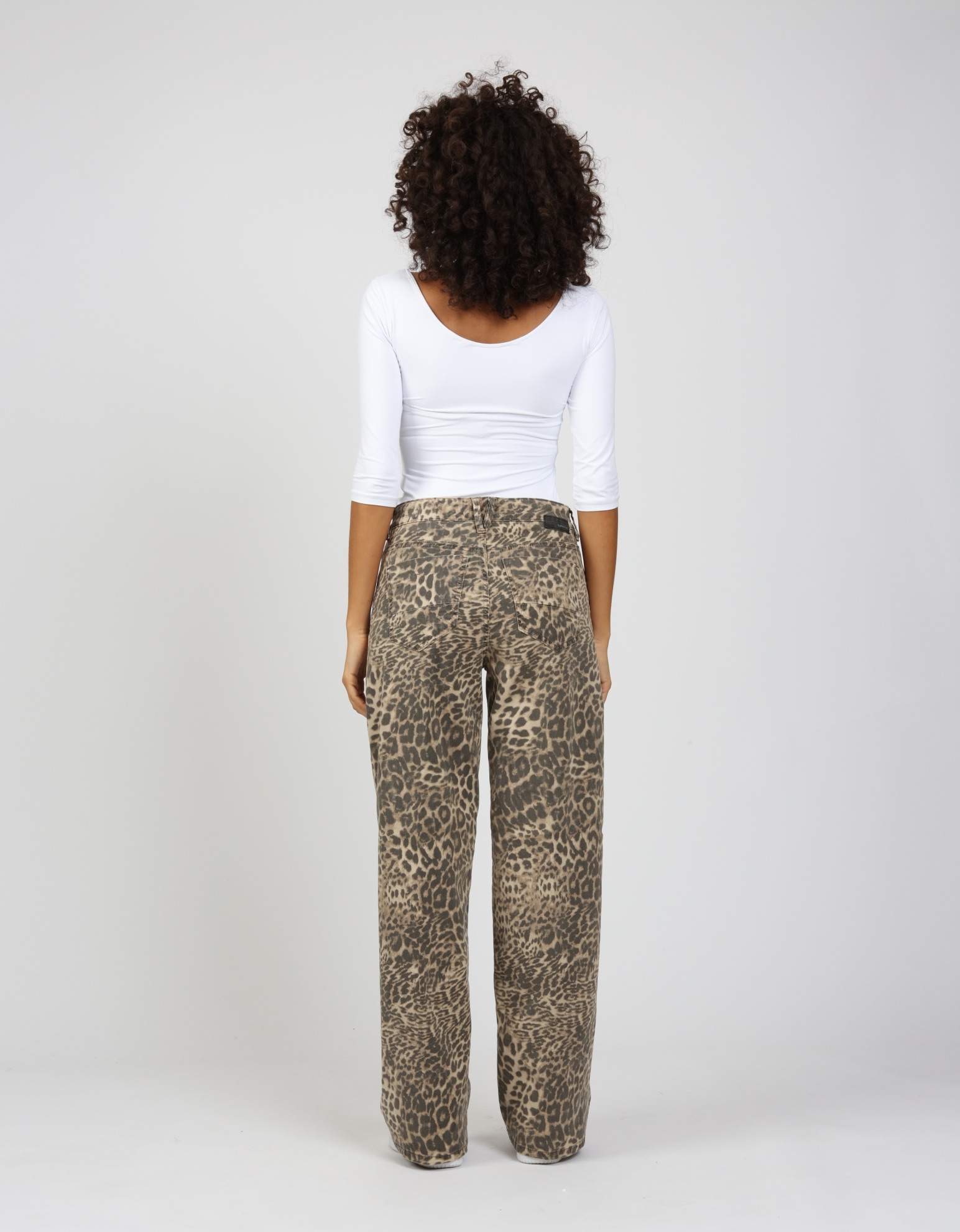 GANG 5-Pocket-Jeans »94CARLOTTA«, Wide Fit im angesagten Leo Muster