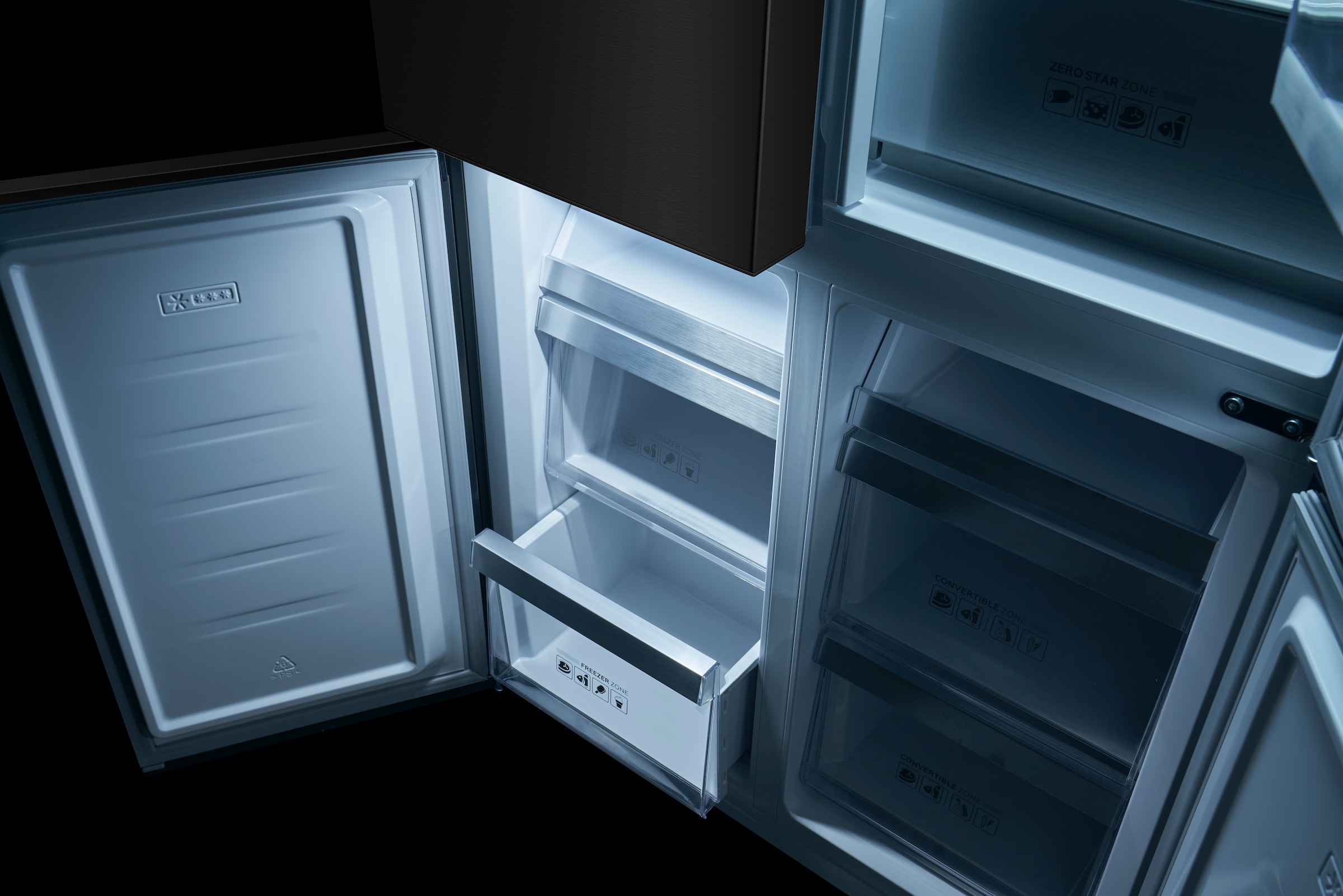 Hanseatic Multi Door »HCDA19090CBI« 190,5 cm hoch 91 cm breit NoFrost, Multizone, Display, Türalarm