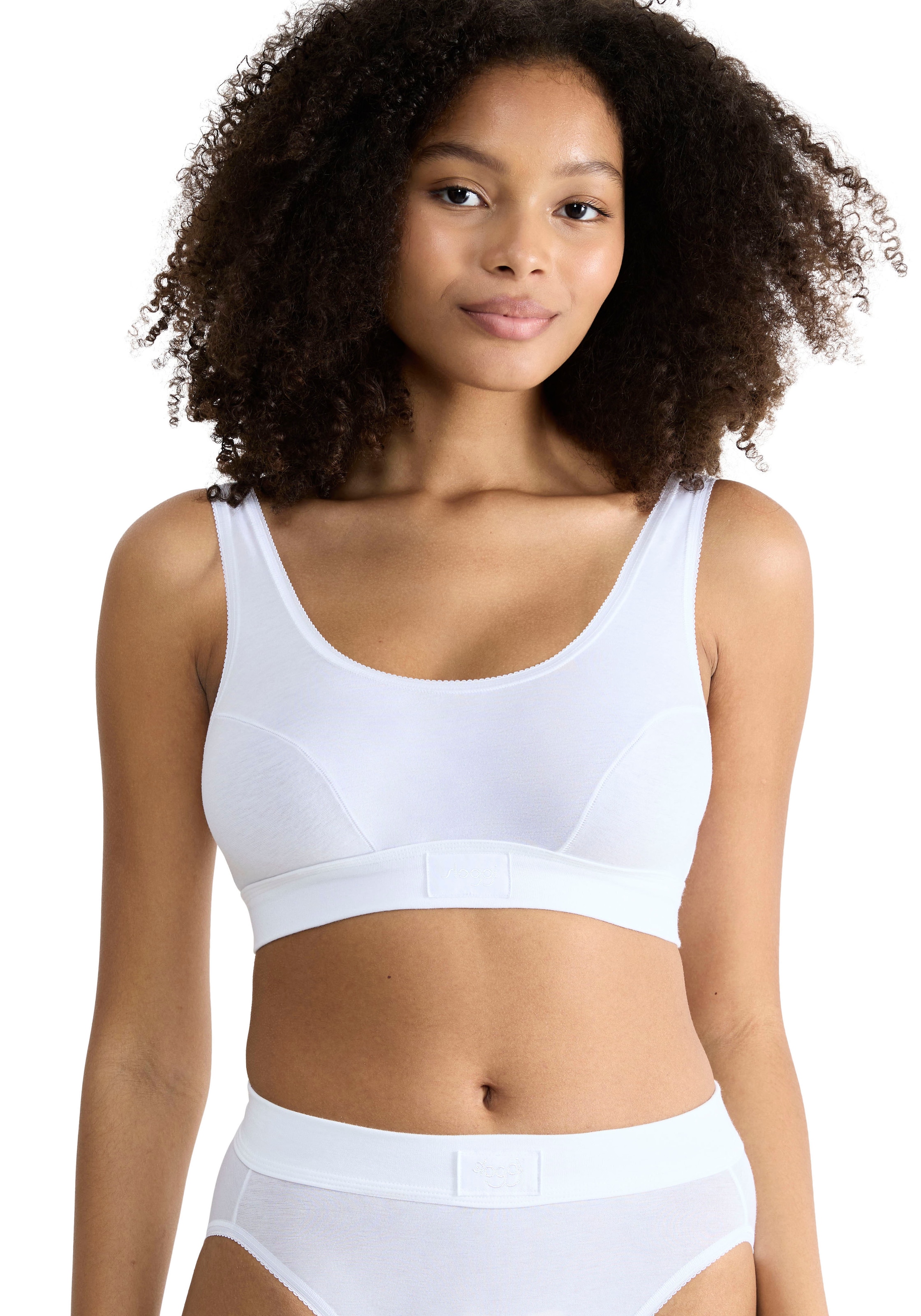 sloggi Bustier »Double Comfort« doppellagiges Unterburstband, Softbund, Baumwollmischung