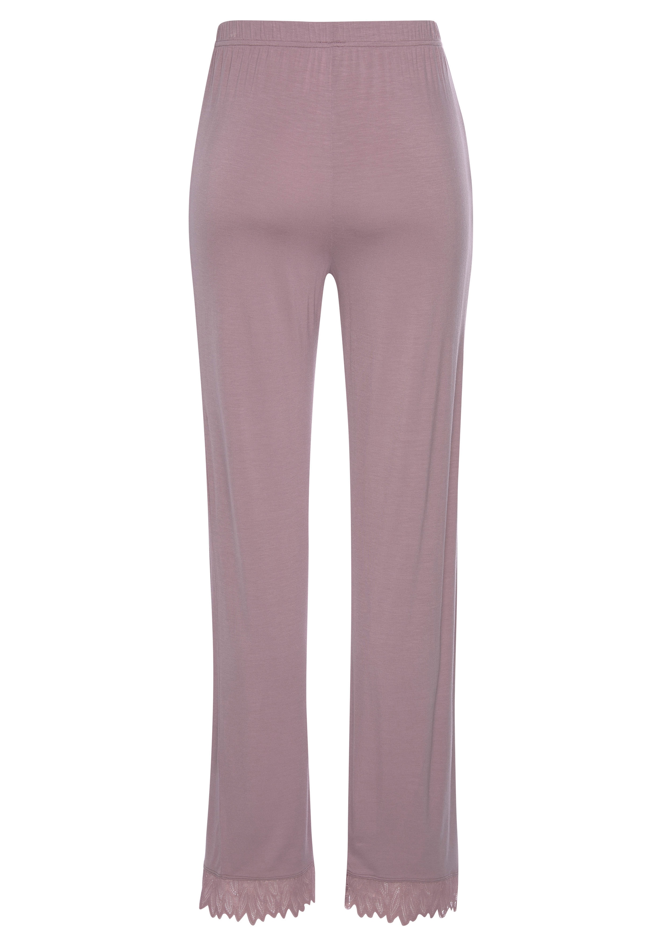 LASCANA Schlafhose, mit Spitzendetails