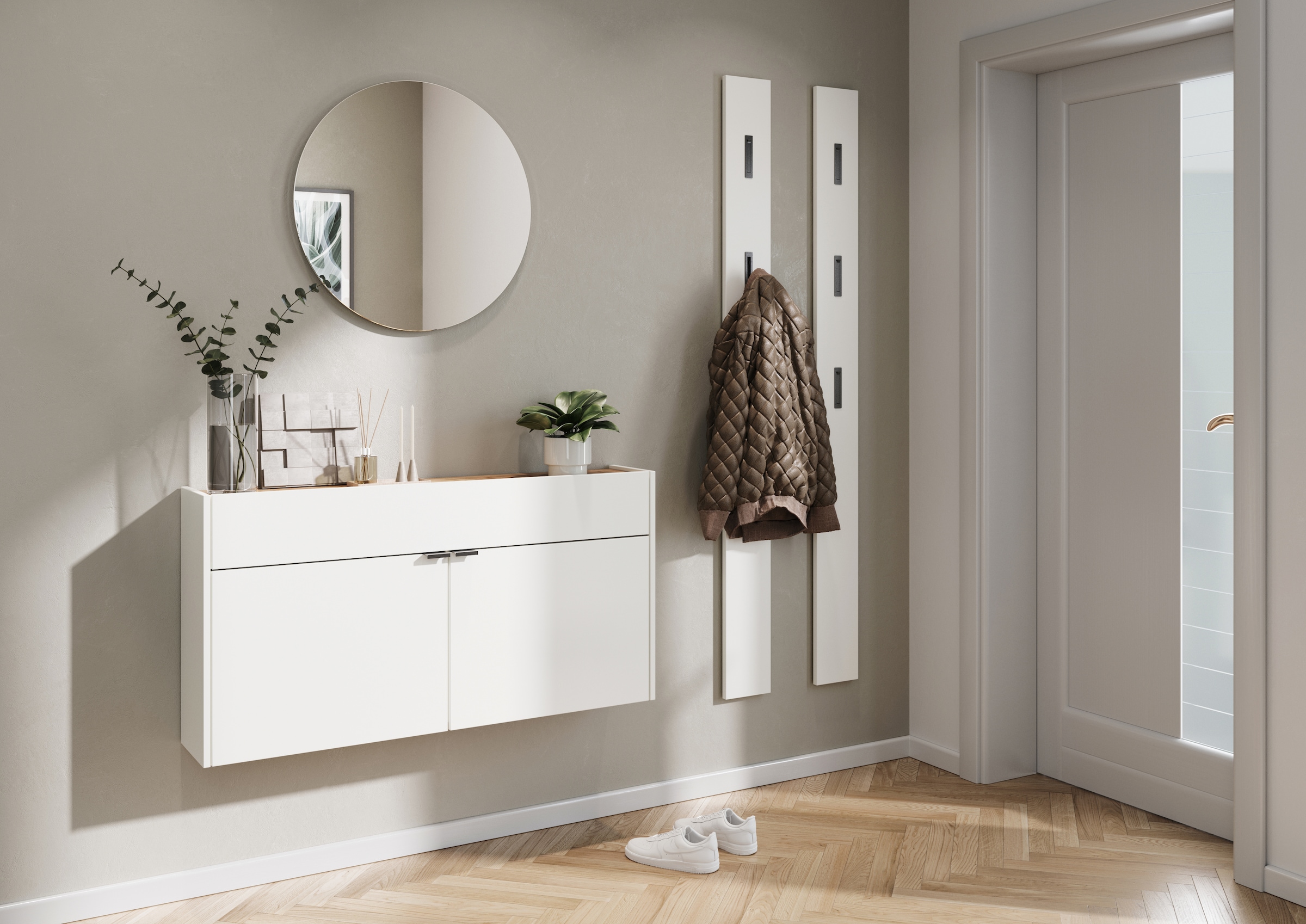 GERMANIA Hängeschuhschrank »Ameca«, Türen mit Soft-Close, 110x22x57 cm, Made in Germany