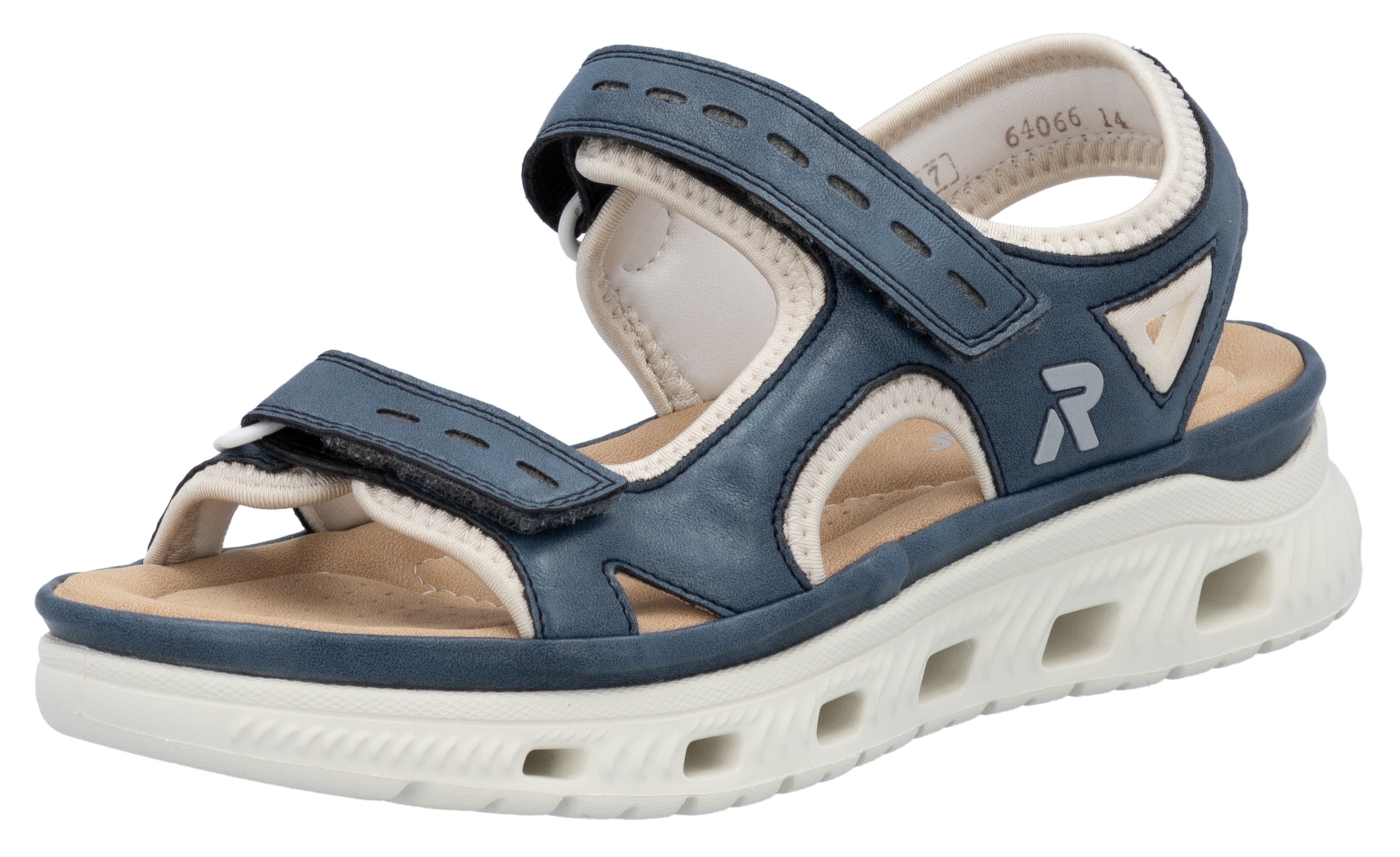RIEKER Sport Sandale »Outdoorsandale«, Sommerschuh, Sandalette, Plateauabsatz, mit Klettverschlüssen