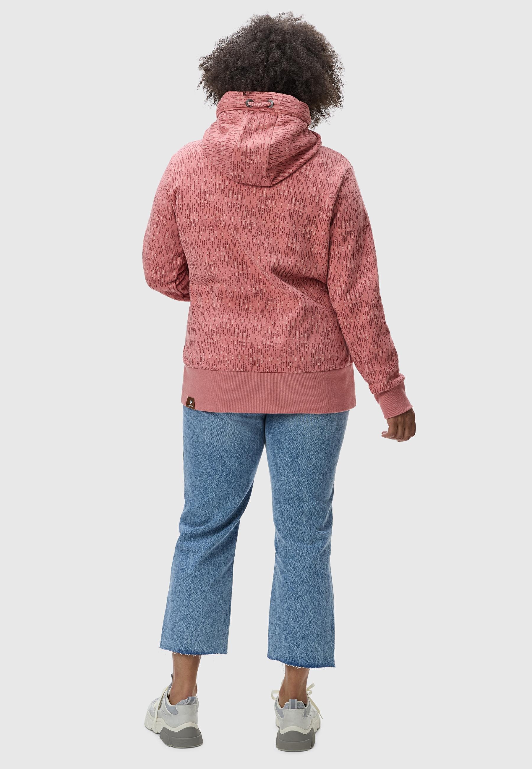 Ragwear Sweatjacke »Sweatjacke Neska Print Zip Plus«, Cooler Damen Zip-Hoodie mit Kapuze und Print