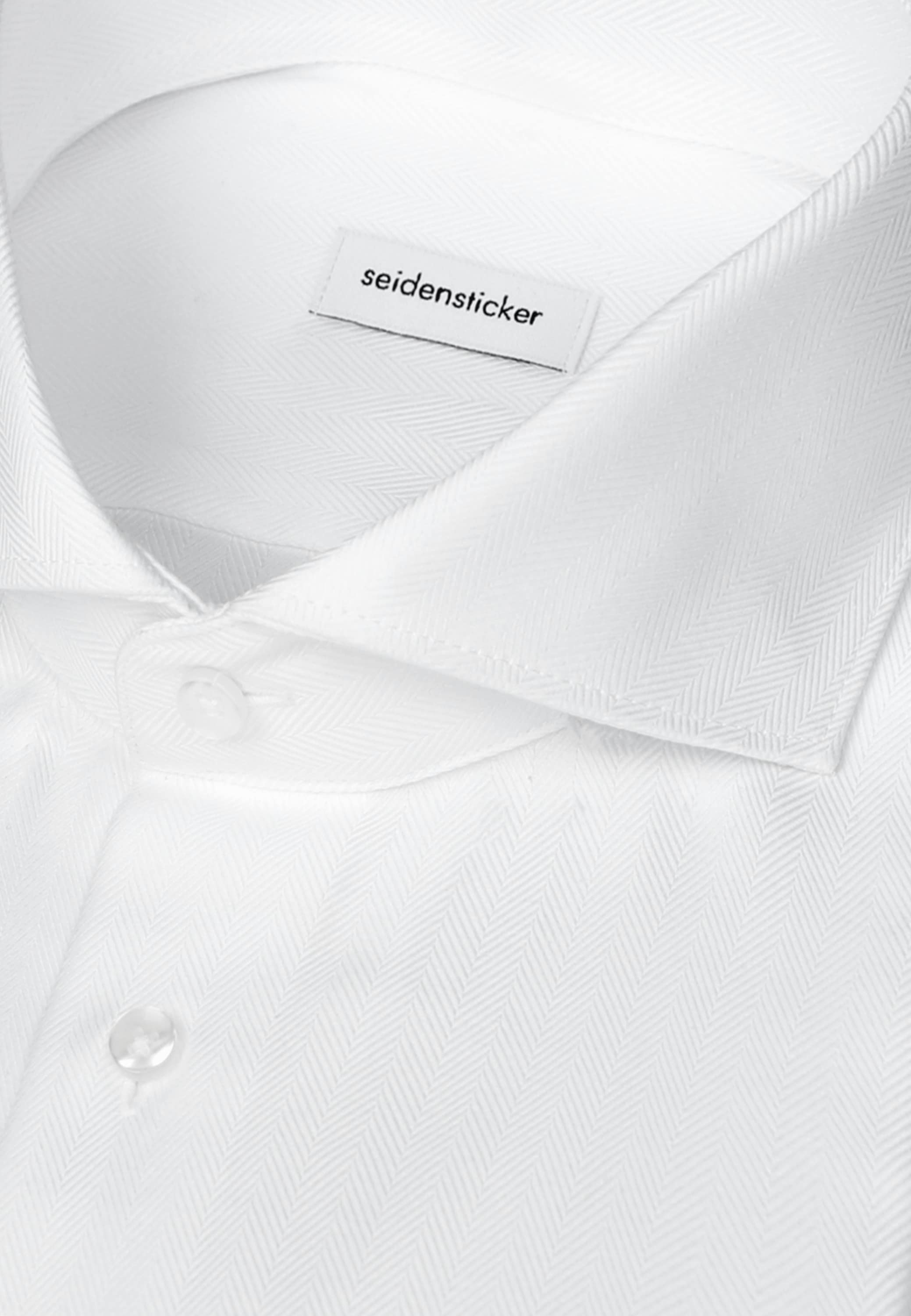 seidensticker Businesshemd »Schwarze Rose« Shaped 1/1 Haifischkragen Fischgrat