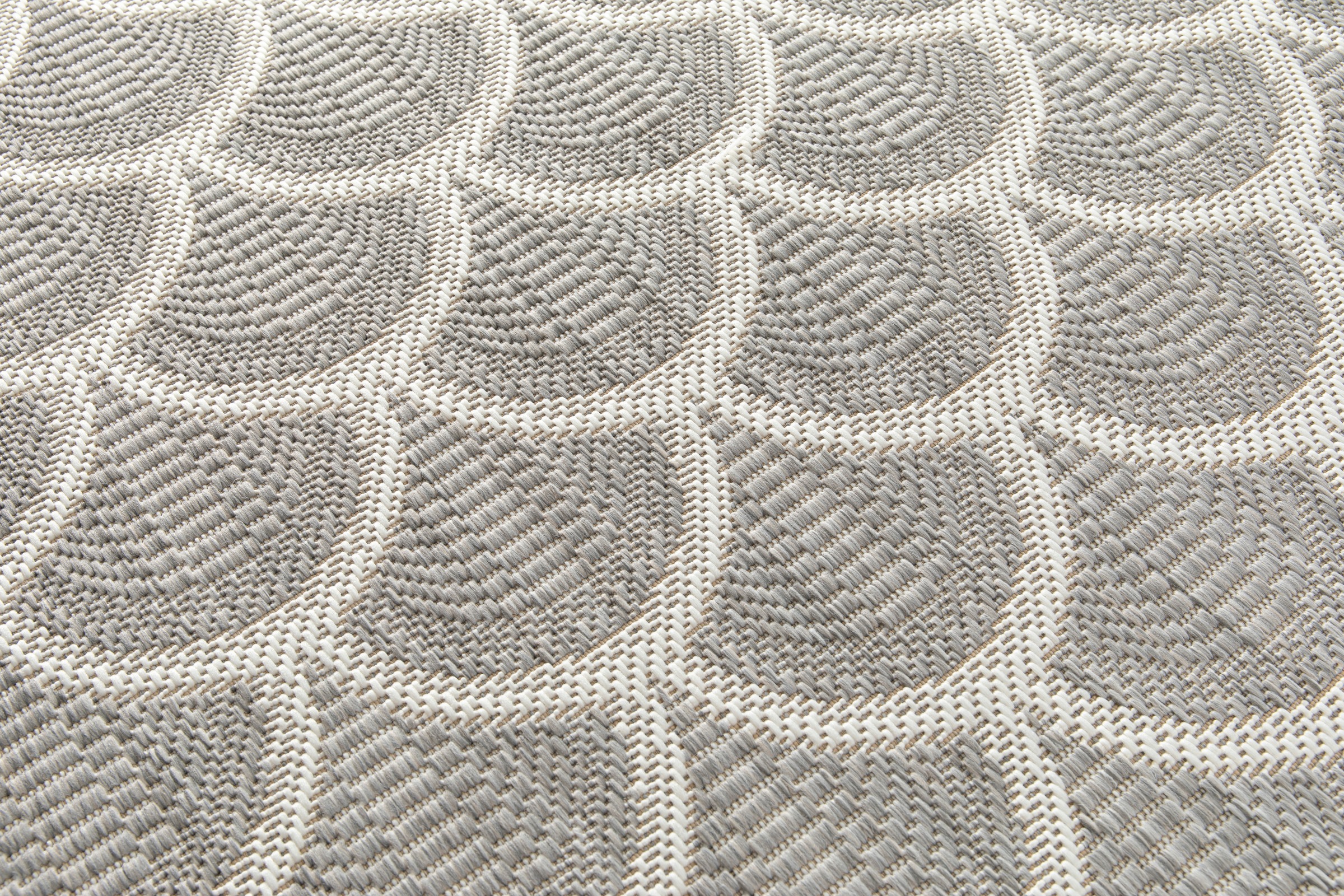 Primaflor-Ideen in Textil Teppich »Outdoorteppich RENEW - Arcs«, rechteckig, 4 mm Höhe, Flachgewebe, boho, In- und Outdoor geeignet, Balkon & Terrasse