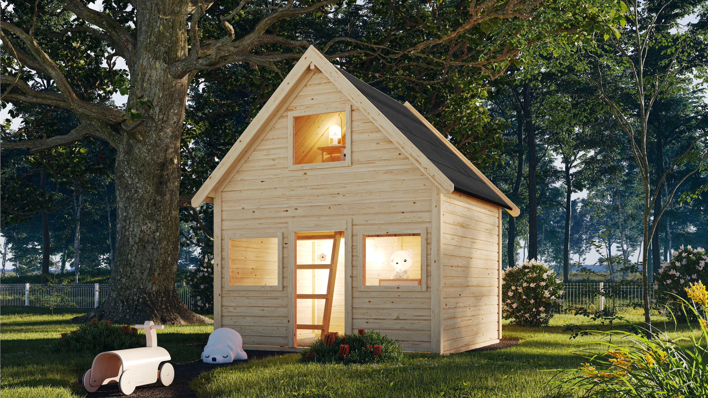 KONIFERA Spielhaus »Kuno«, Fichte, BxTxH: 213x183x253 cm