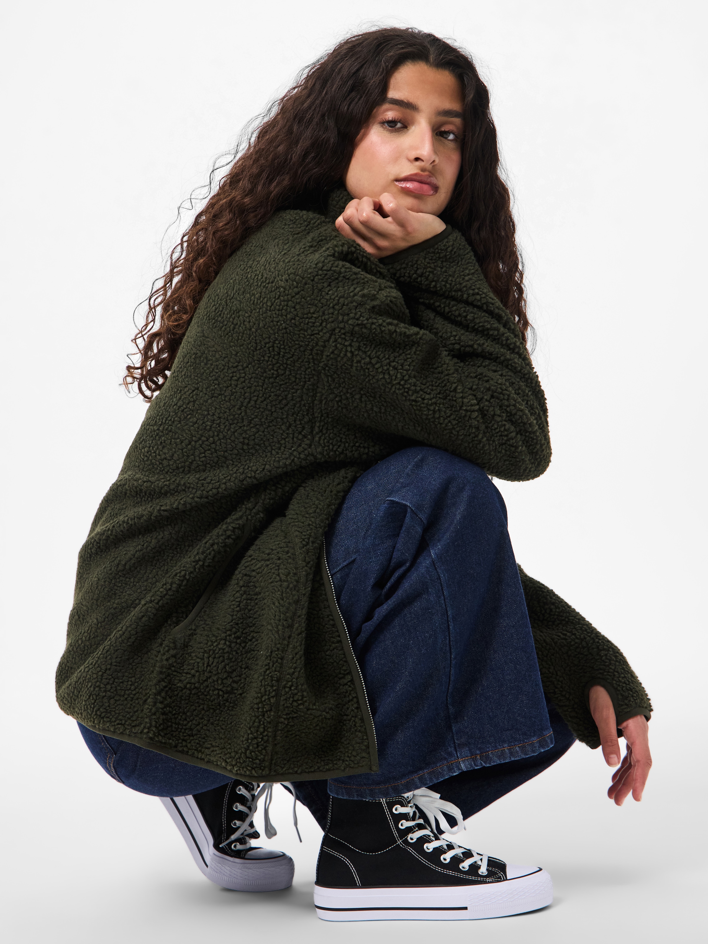 pieces Plüschjacke »PCSADIA LS TEDDY JACKET NOOS BC« Kunstfaser