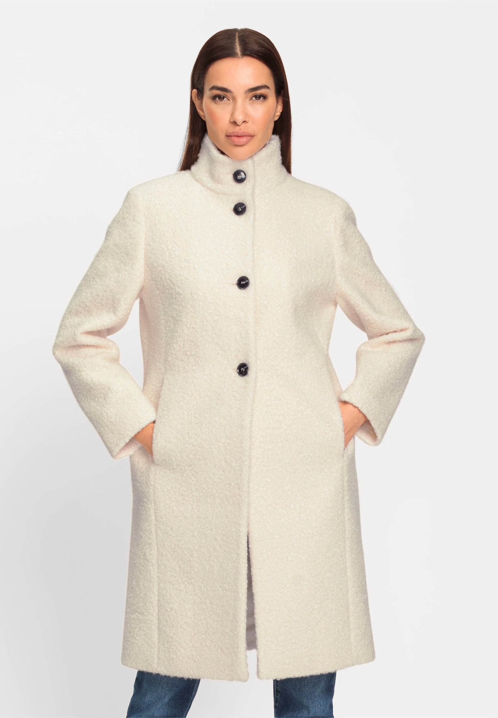 heine Langjacke »Mantel Wintermantel mit Stehkragen« ohne Kapuze