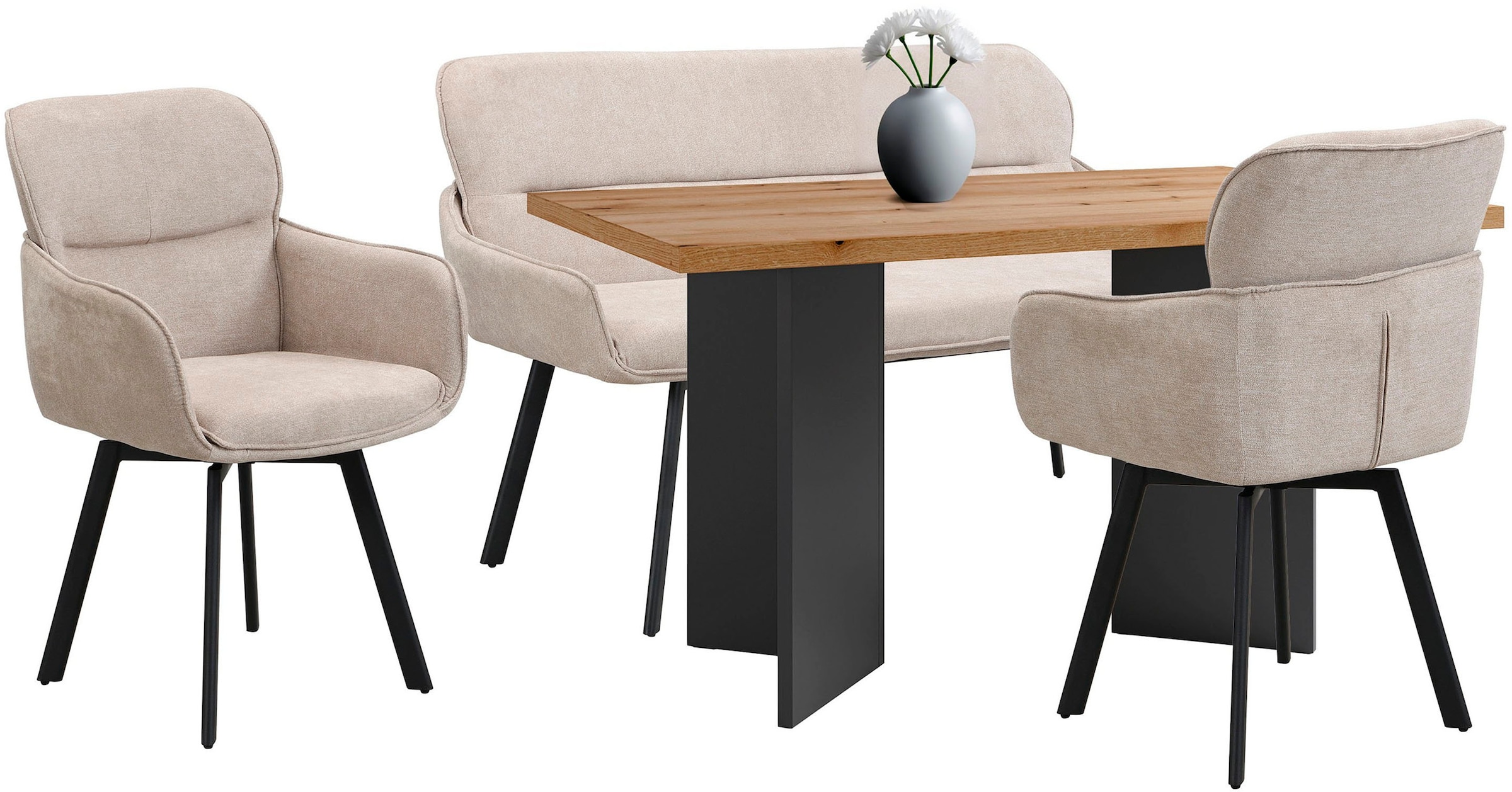 byLIVING Esszimmerstuhl »Rico« (Set) 2 Stk. Webstoff 360 Grad drehbar in verschiedenen Farben erhältlich