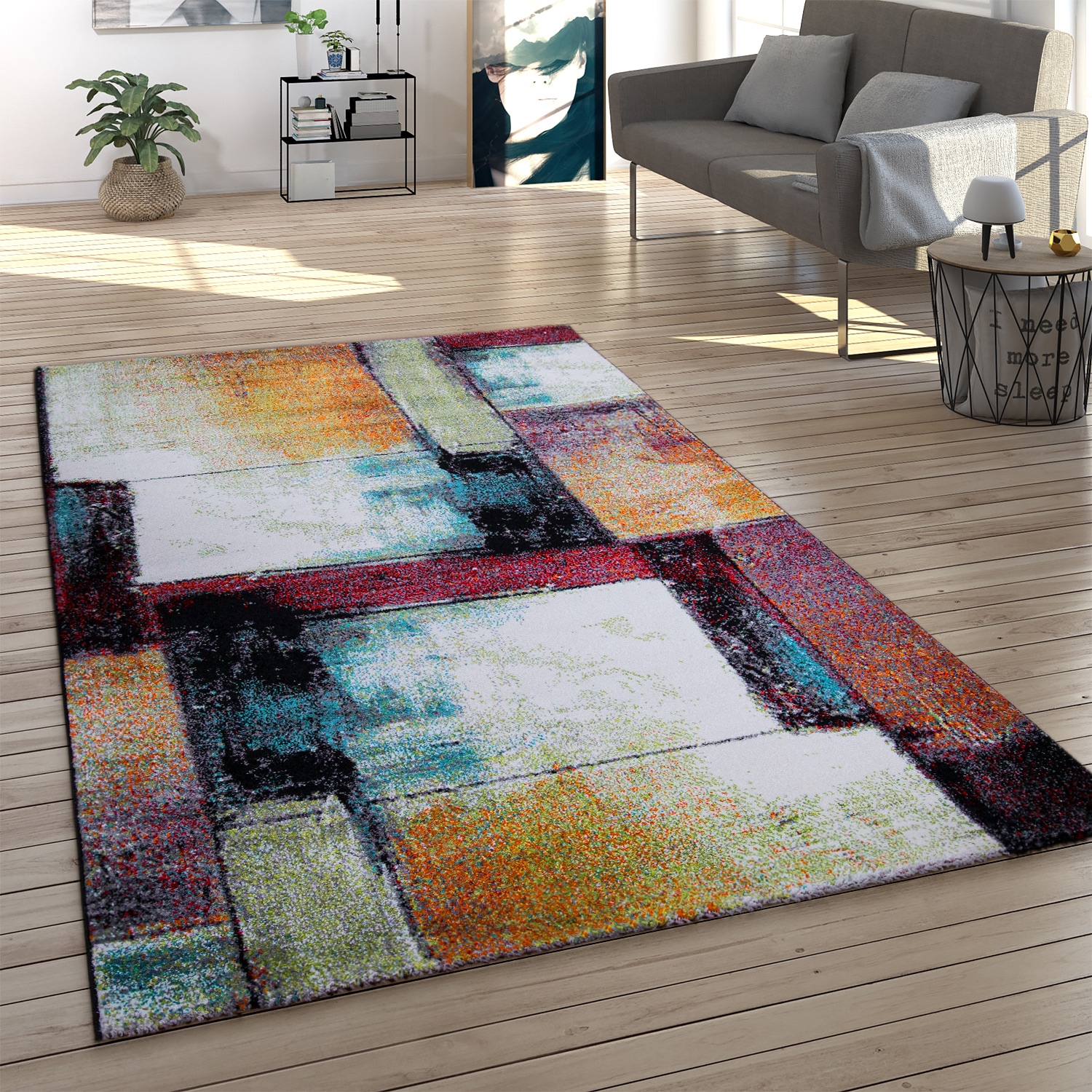Paco Home Teppich »Gala 430«, rechteckig, 13 mm Höhe, Kurzflor, modernes abstraktes Design