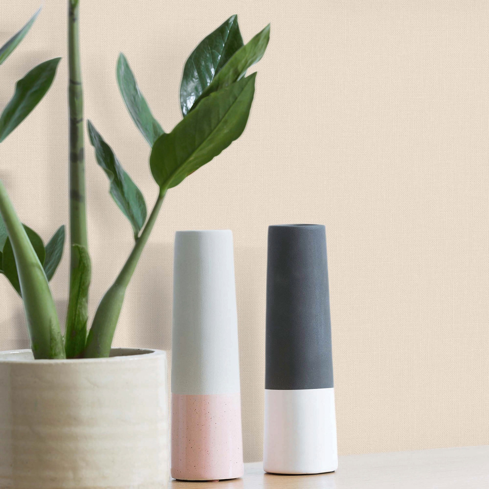 Bodenmeister Vliestapete »uni creme beige«