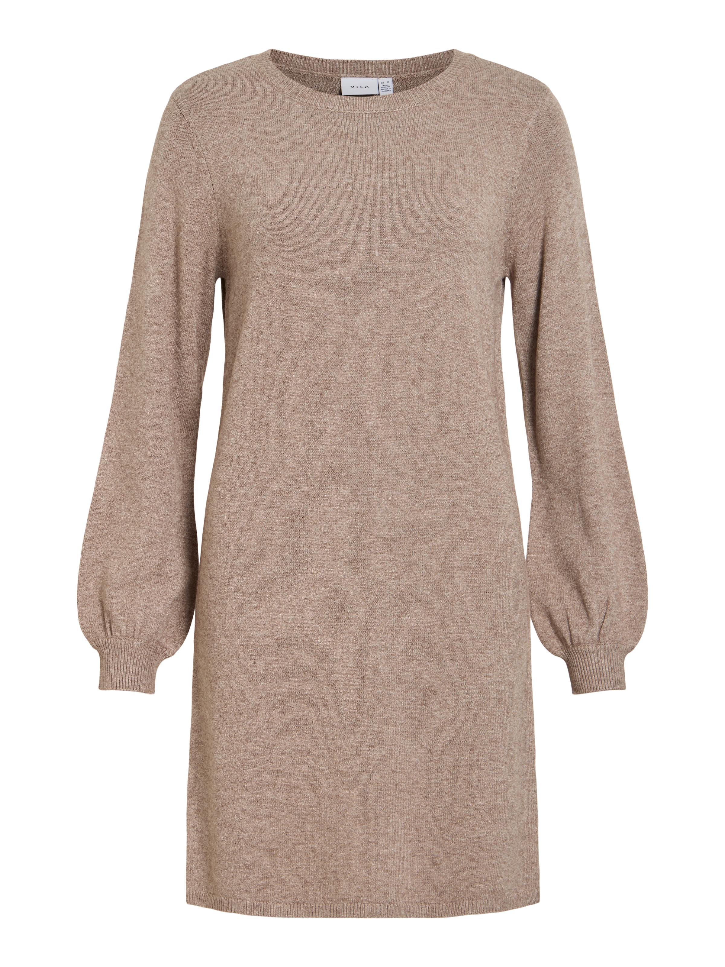 Vila Strickkleid »VIRIL L/S VOLUME SLEEVE KNIT DRESS-NOOS« Materialmix, normal geschnitten