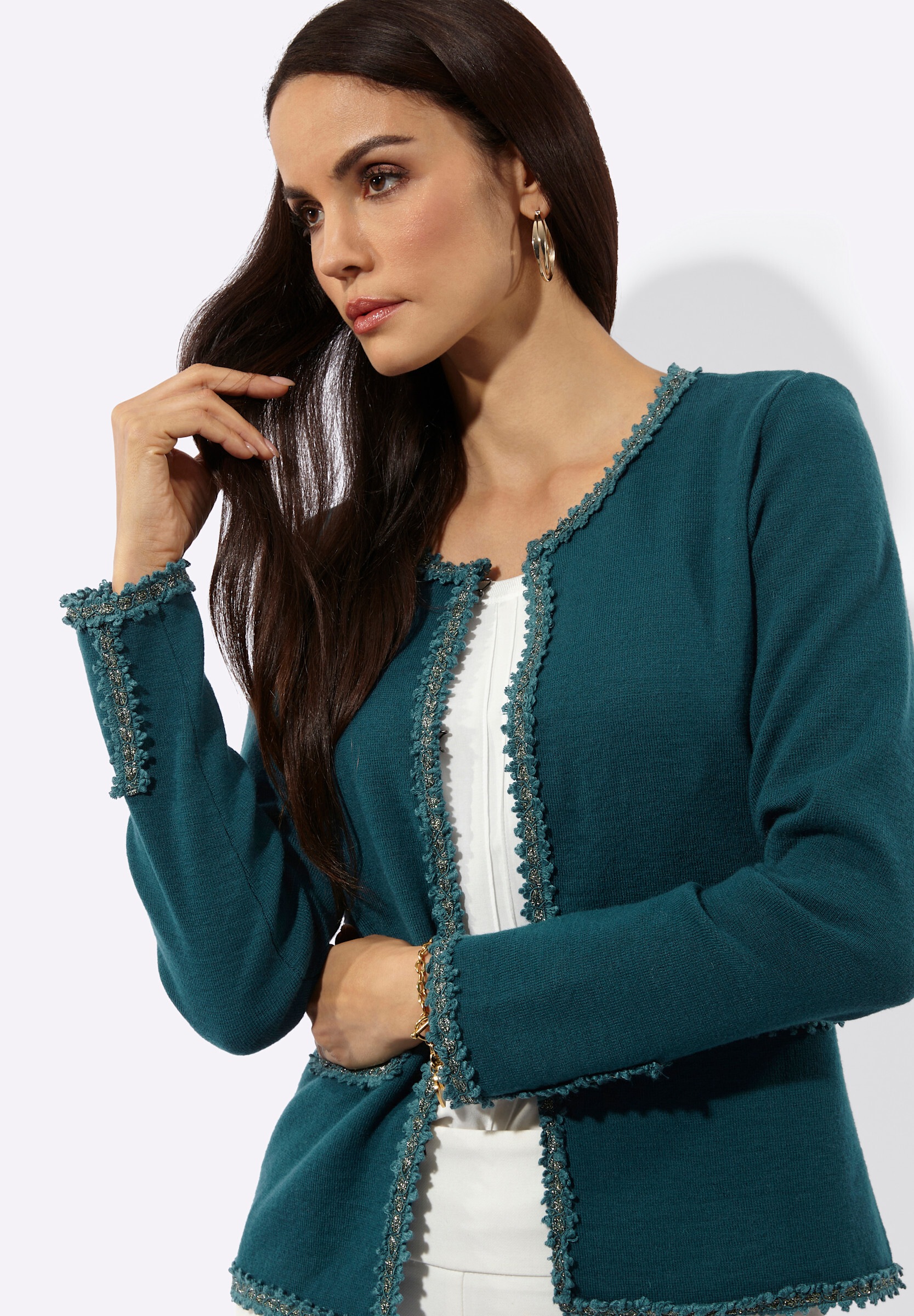 creation L Strickjacke »Strickjacke Strickjacke mit Woll-Anteil«