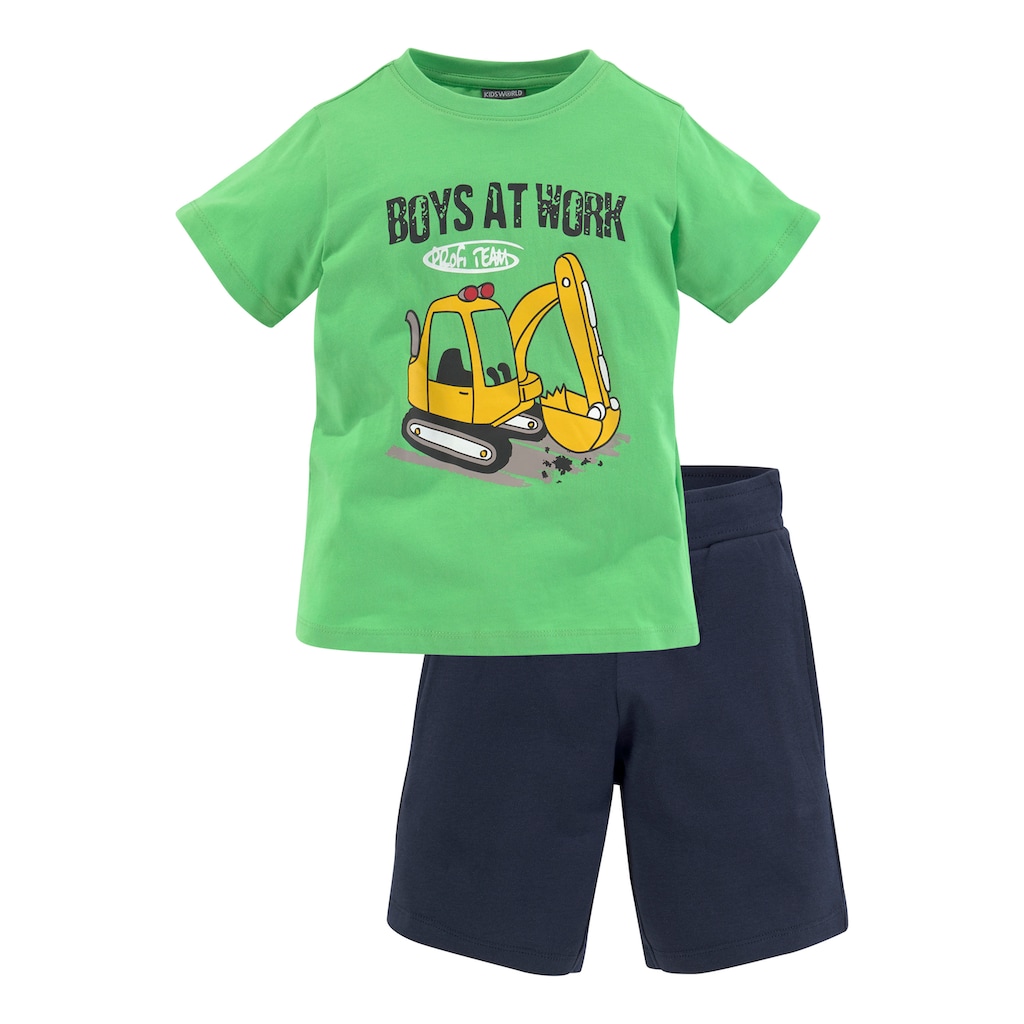 KIDSWORLD Shirt & Shorts, (Spar-Set, 2 tlg., T-Shirt+Sweatbermudas)