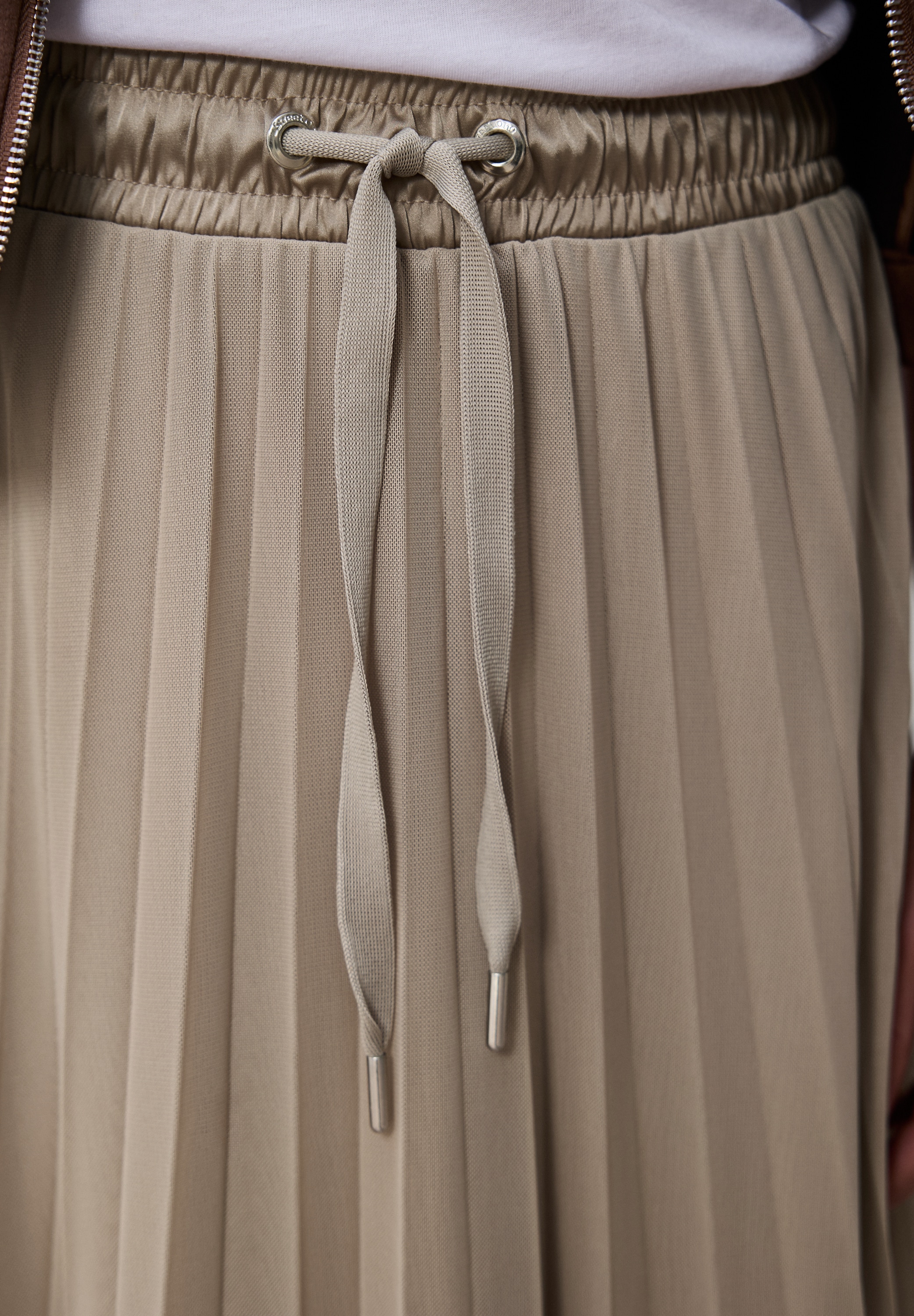 STREET ONE Midirock aus Mesh in Plisséestruktur