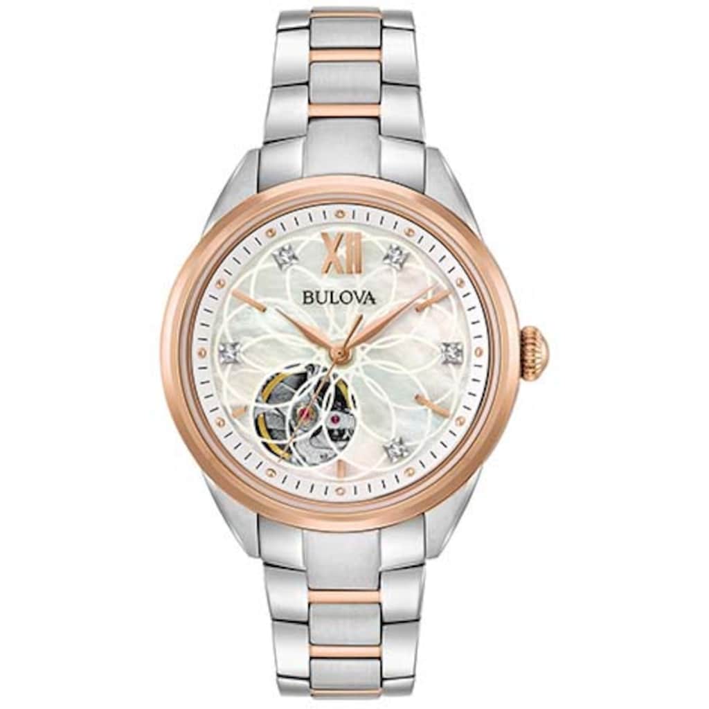 Bulova Mechanische Uhr »98P170«, Armbanduhr, Damenuhr