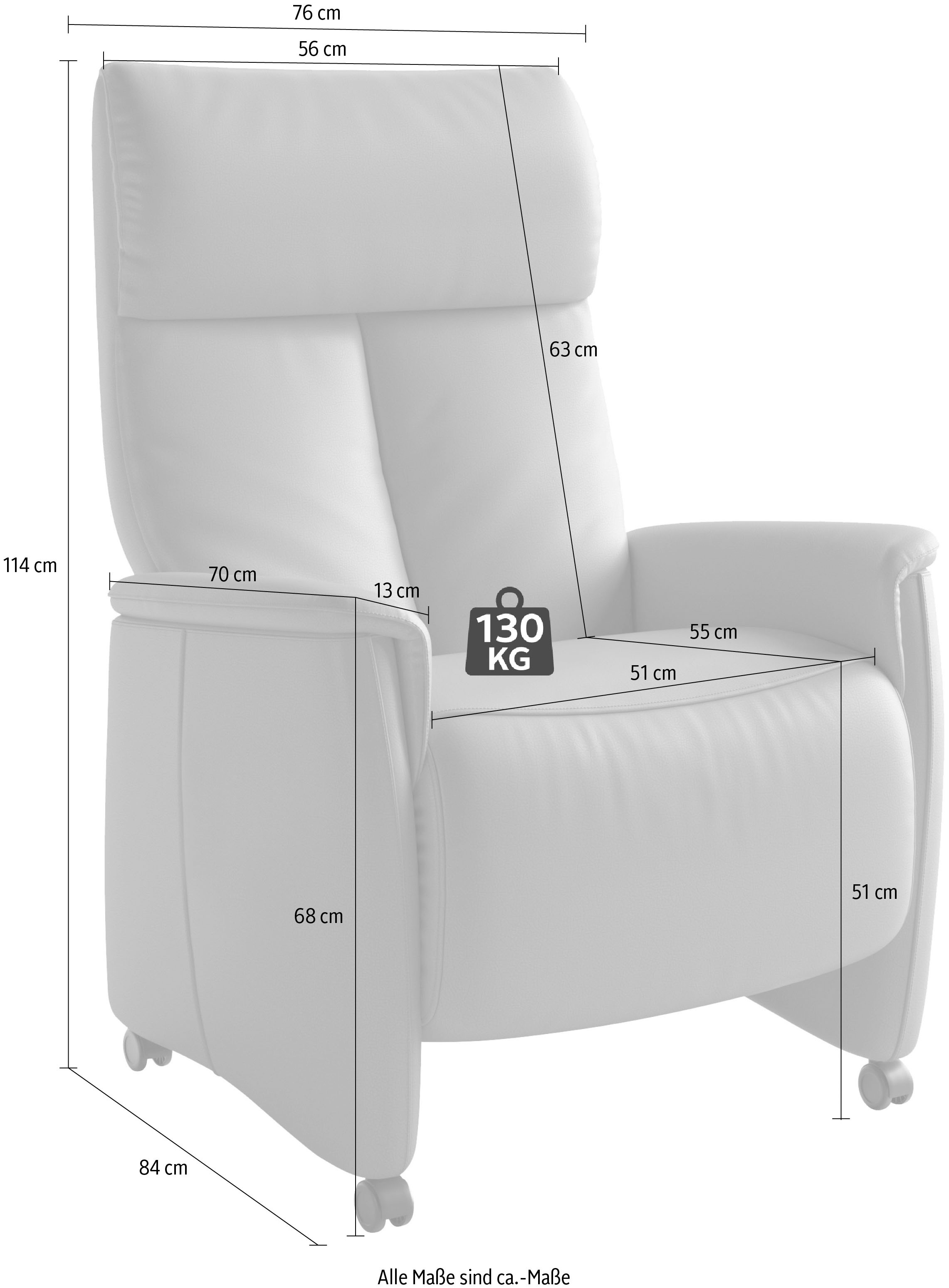 sit&more TV-Sessel »Cremona Comfort« wahlweise manuell oder elektrischer Funktion mit Akku