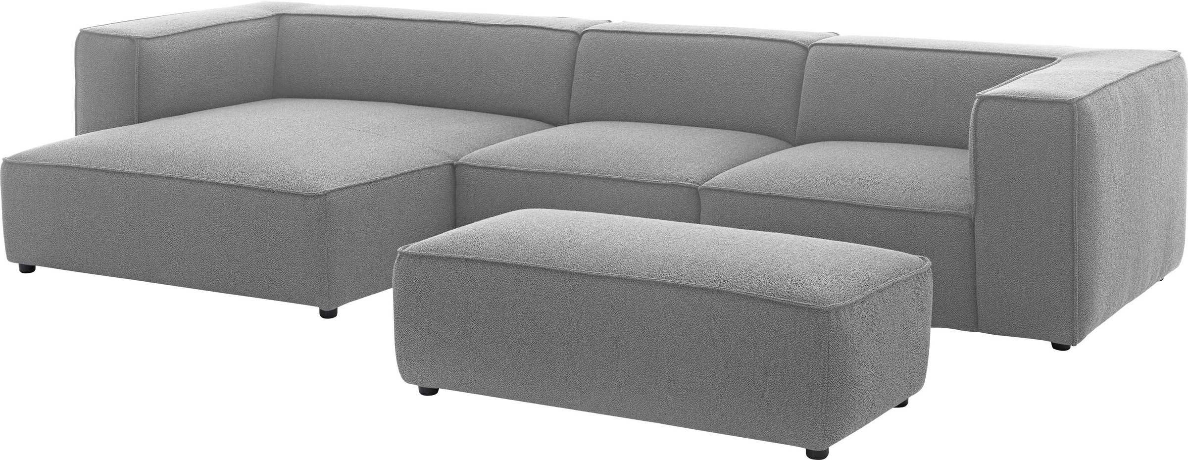 W.SCHILLIG Ecksofa »around-the-block« mit eleganter Biese, mit Federkern, Breite 341 cm