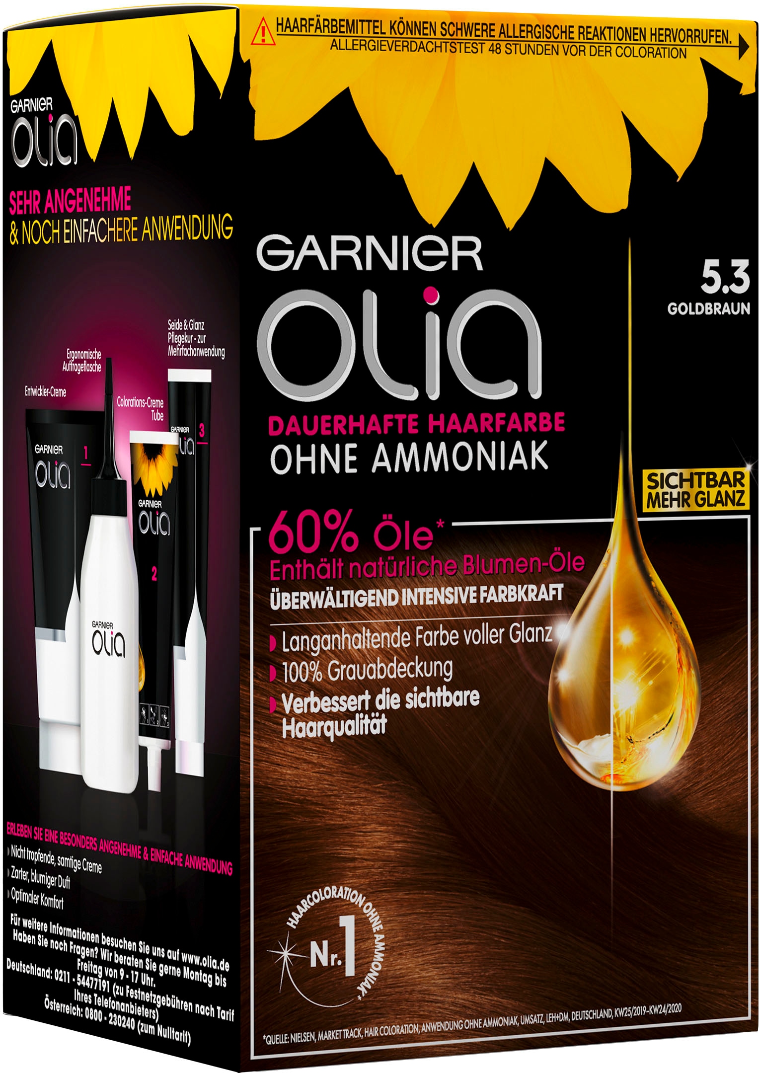 GARNIER Coloration »Olia dauerhafte Haarfarbe«, mit pflegender Formel