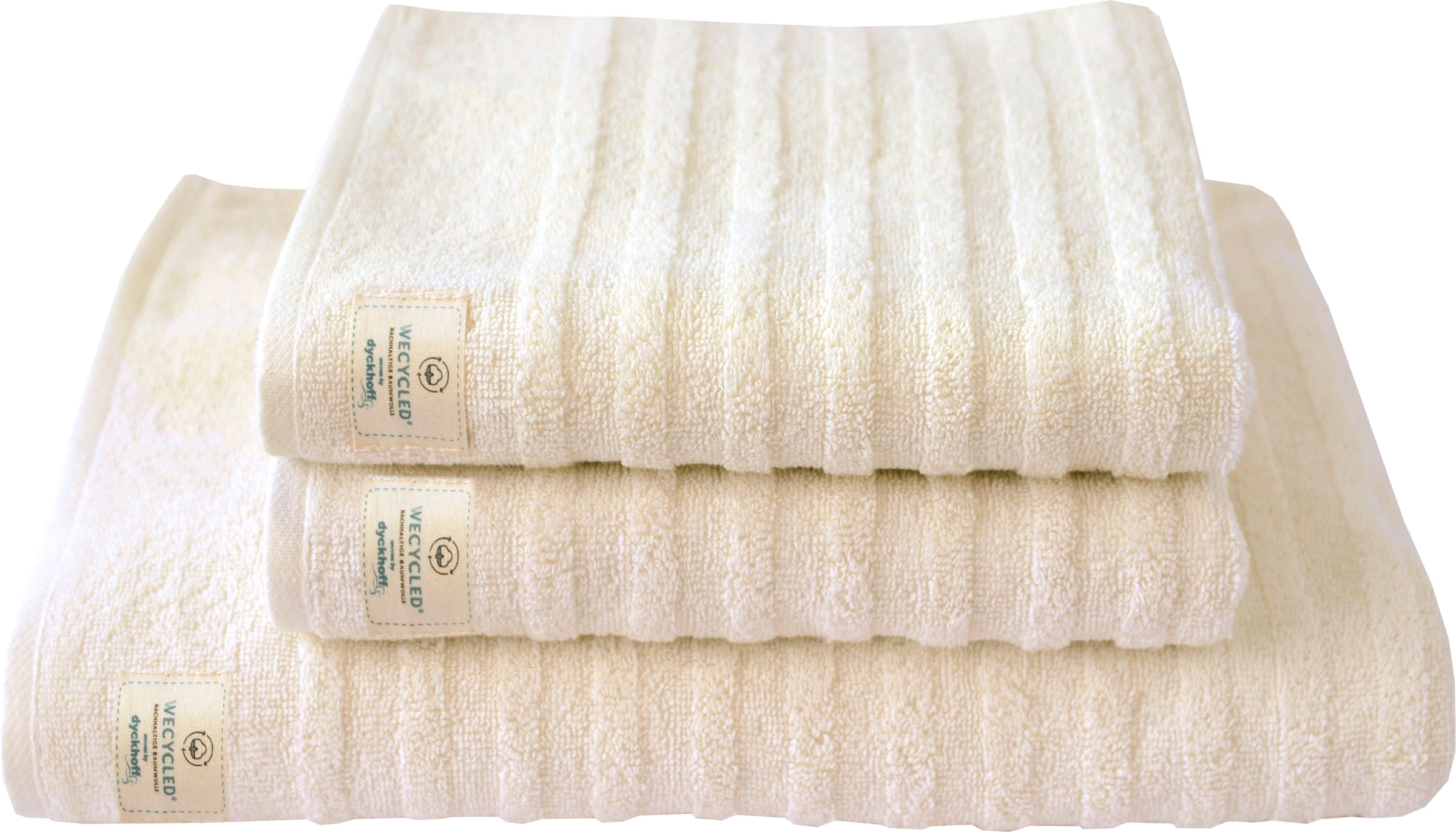 Dyckhoff Handtuch Set »Wecycled« 2 Handtücher (50x100cm), 1 Duschtuch (70x140cm)