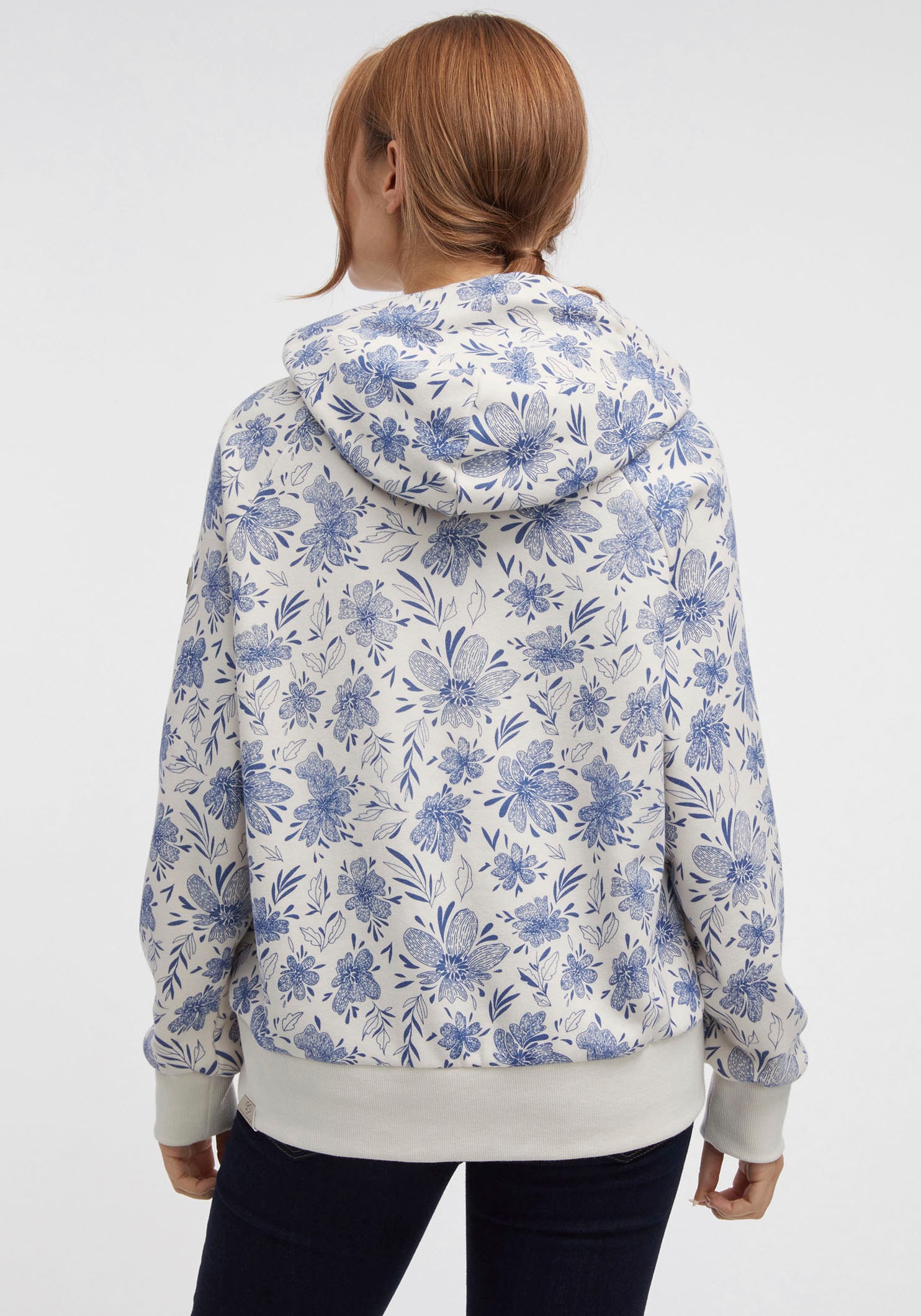Ragwear Hoodie »nachhaltiges Sweatshirt TONNA SPRING von Ragwear«, (mit Allover Blumendruck und Kapuze mit Kordelzug), aus einer komfortablen und weichen Baumwollmischung