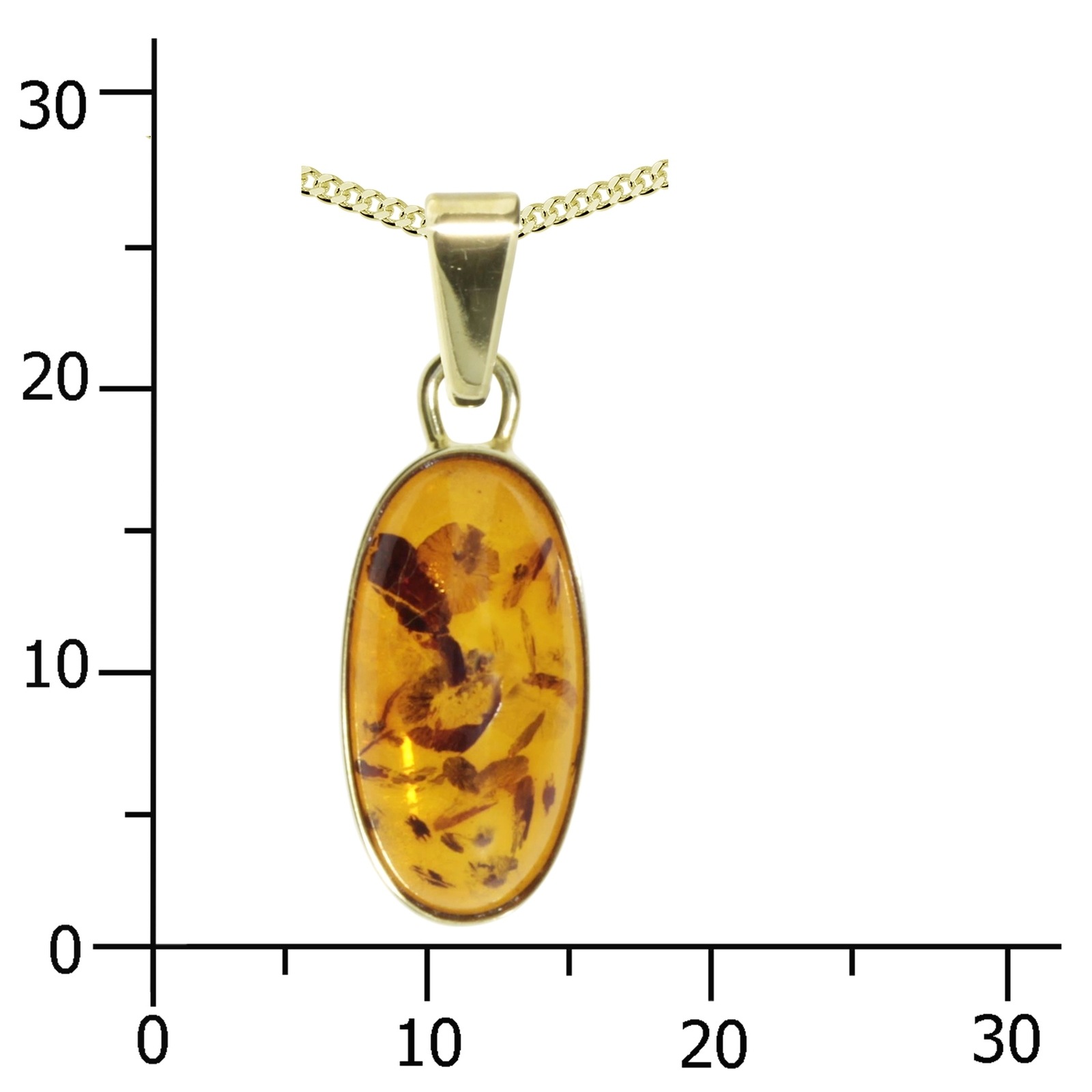 OSTSEE-SCHMUCK Kette und Anhänger Set »- Classic 16x8 - Gold 333/000 - Bernstein«