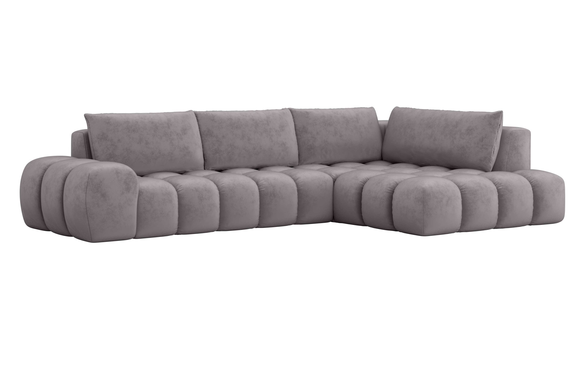 INOSIGN Ecksofa »AZITA klein, L-Form, elegant und bequem Designsofa«, lose Rückenkissen, traumhafte Steppung, Maße B/T/H: 296/176,5/89 cm